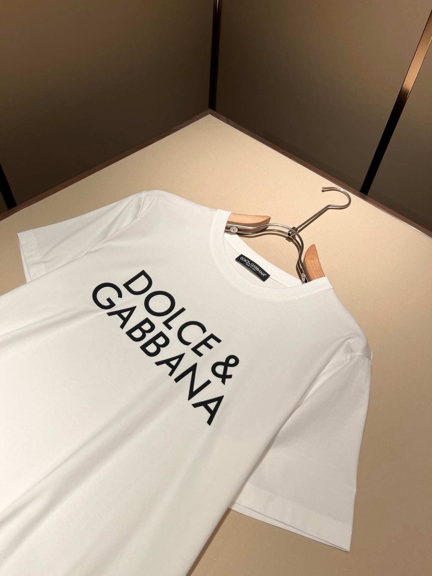 DOL*E&G Logo-embossed cotton t-shirt