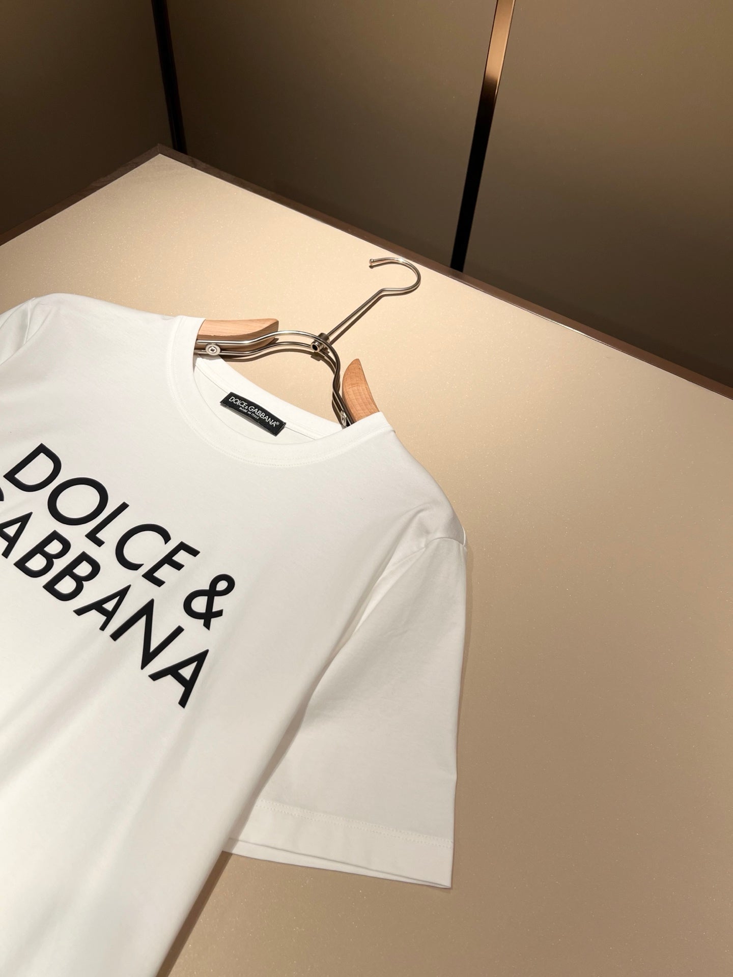 DOL*E&G Logo-embossed cotton t-shirt
