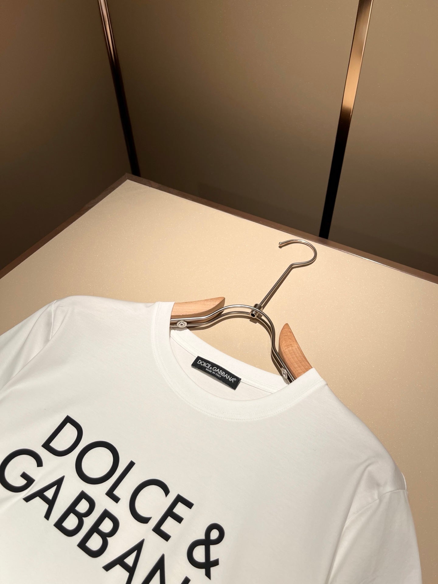 DOL*E&G Logo-embossed cotton t-shirt