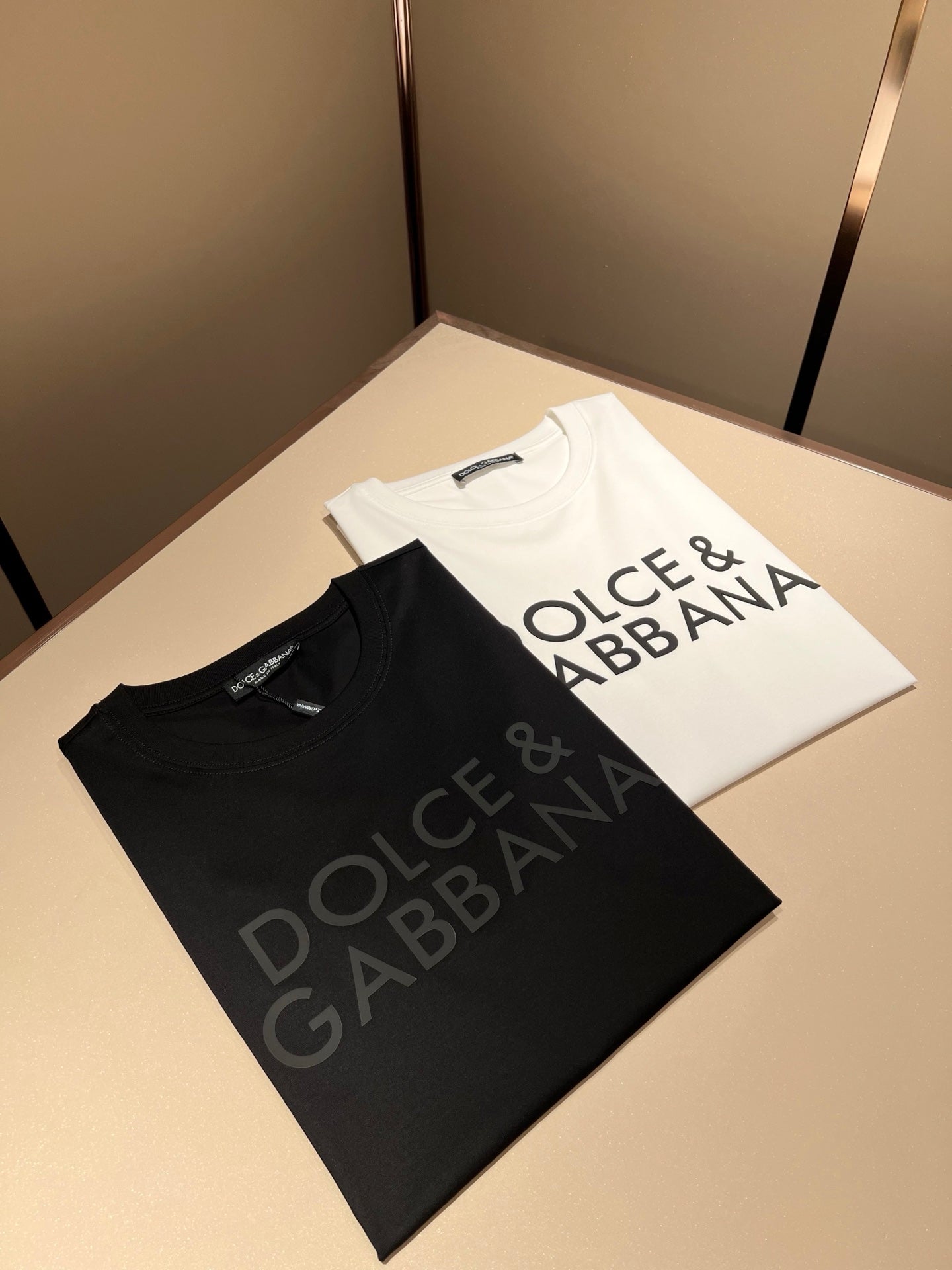 DOL*E&G Logo-embossed cotton t-shirt