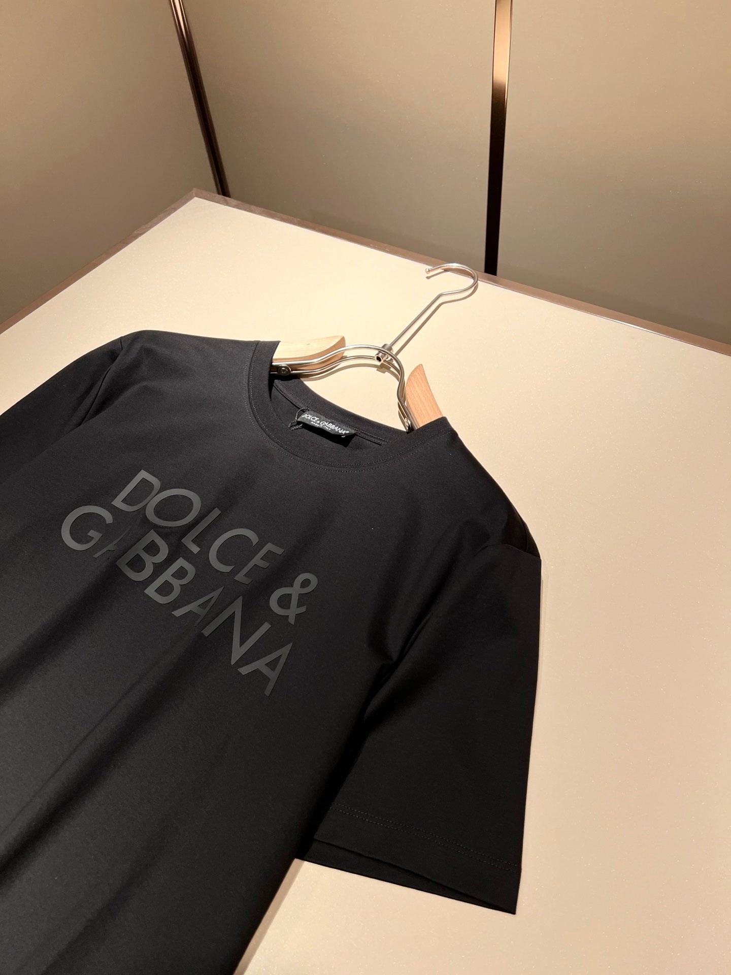DOL*E&G Logo-embossed cotton t-shirt