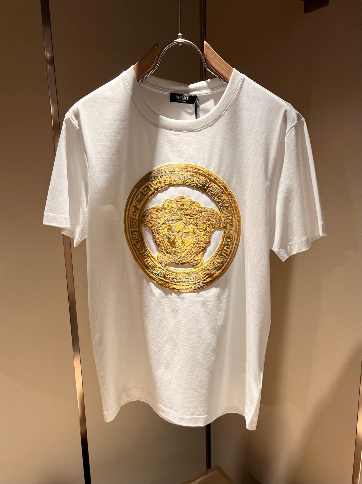 VERSA* embroidered medusa logo t-shirt