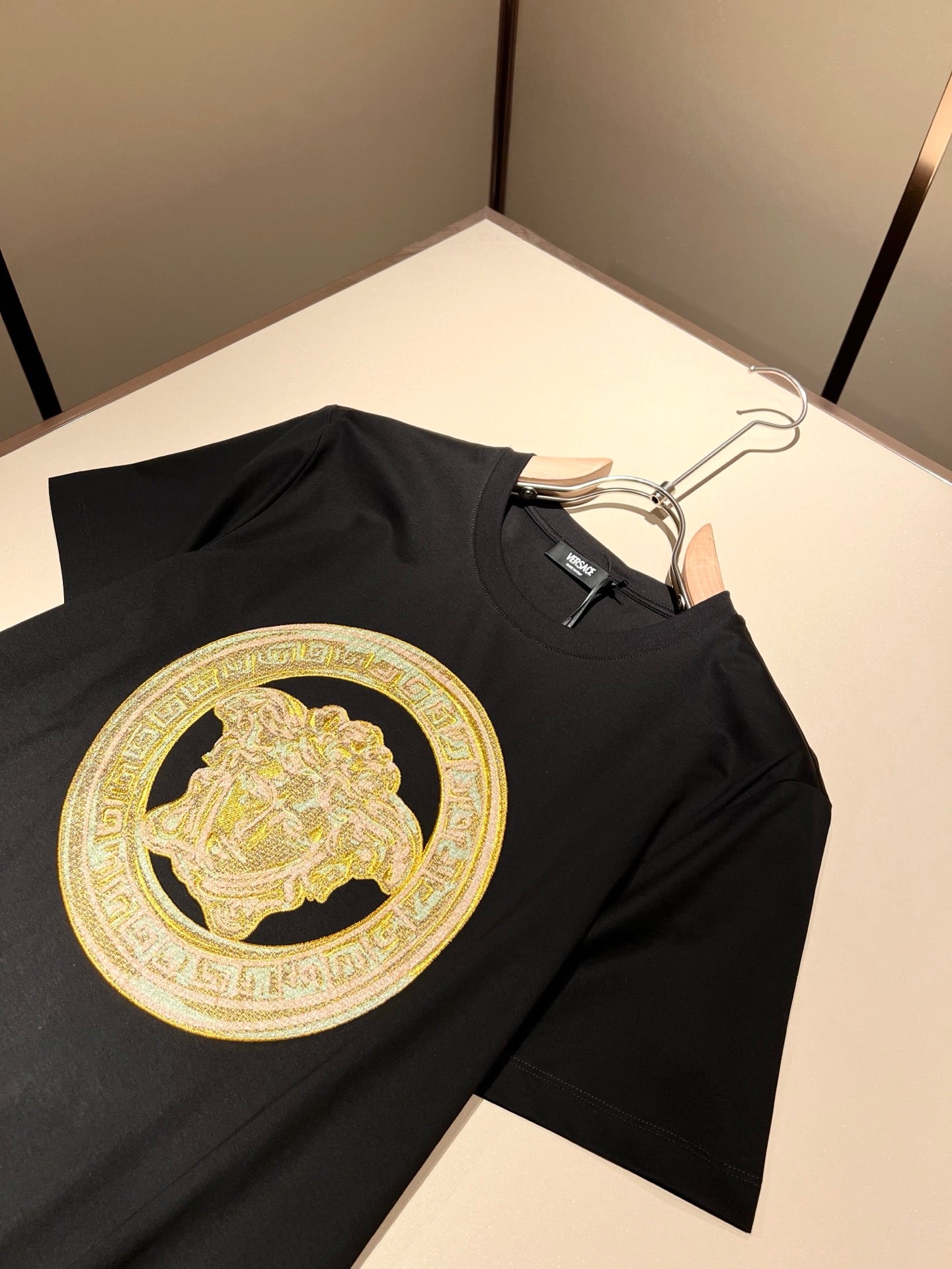 VERSA* embroidered medusa logo t-shirt