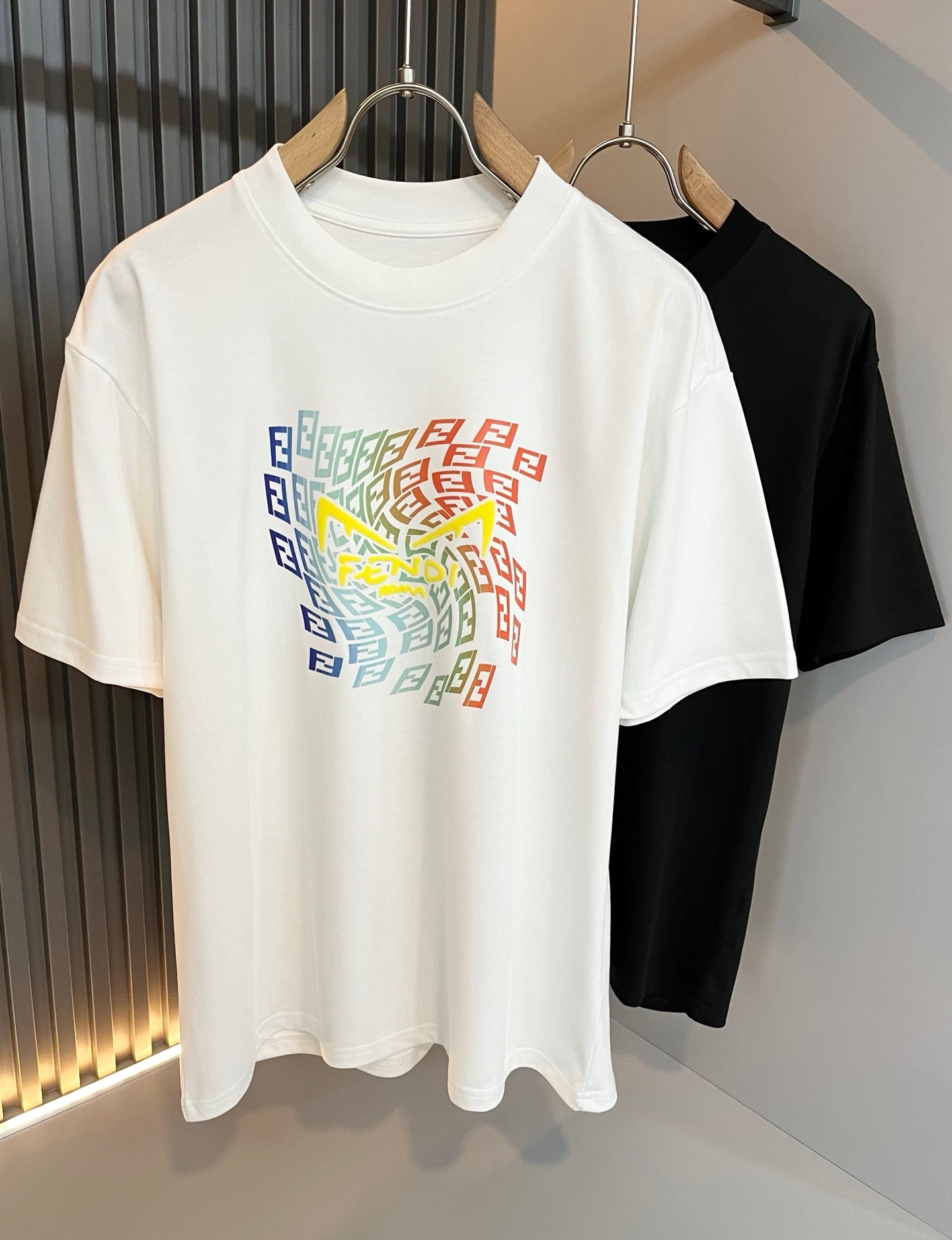 FEND1 printed pattern cotton t-shirt