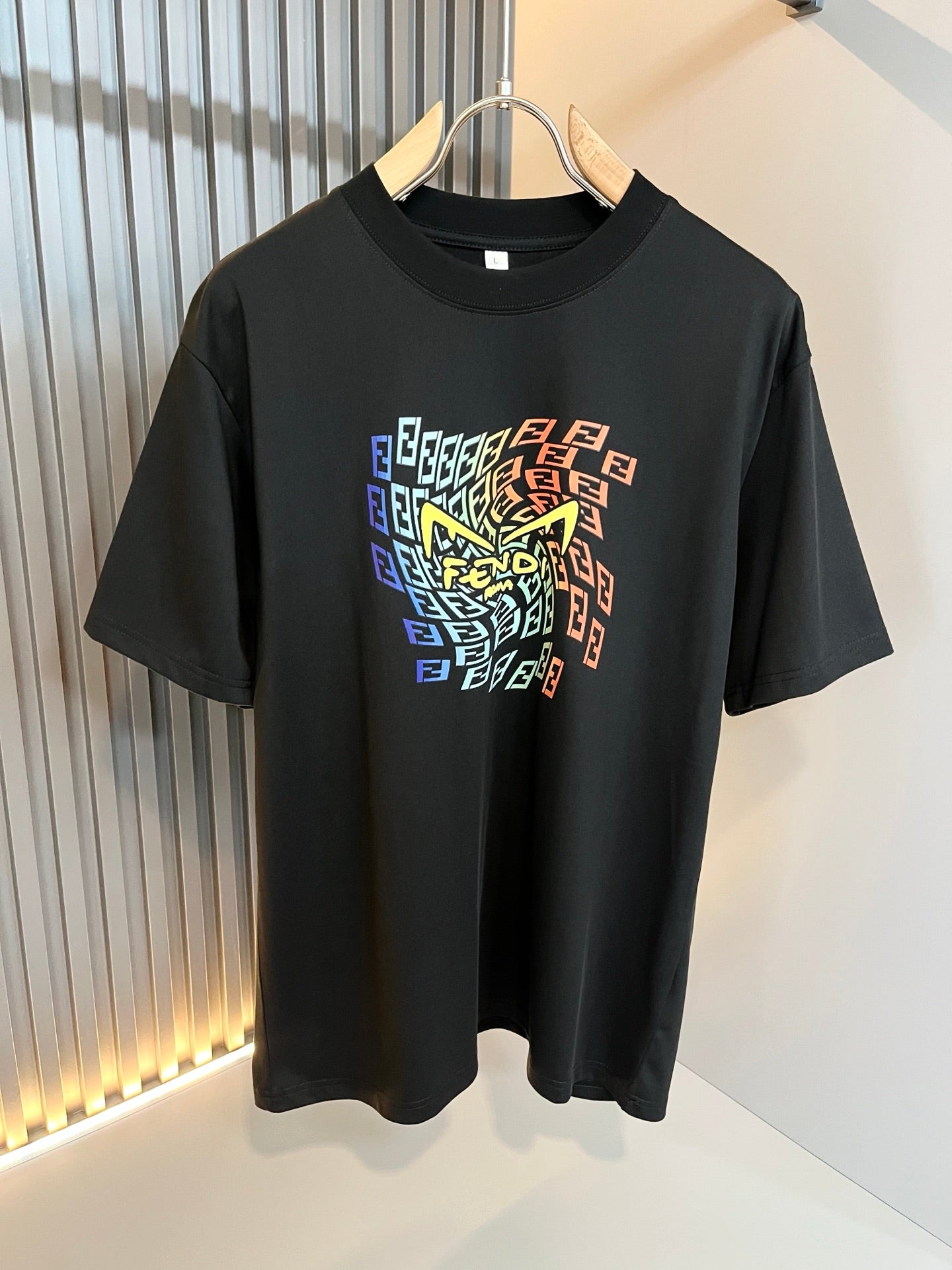 FEND1 printed pattern cotton t-shirt