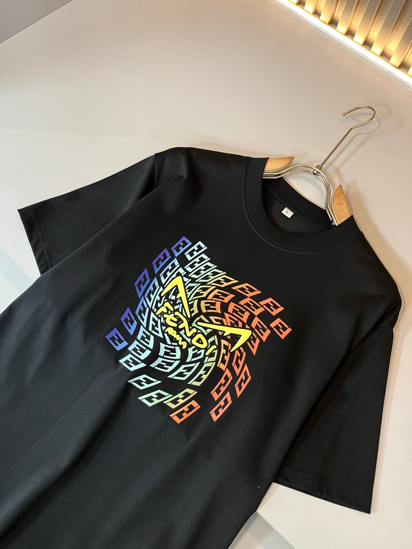 FEND1 printed pattern cotton t-shirt