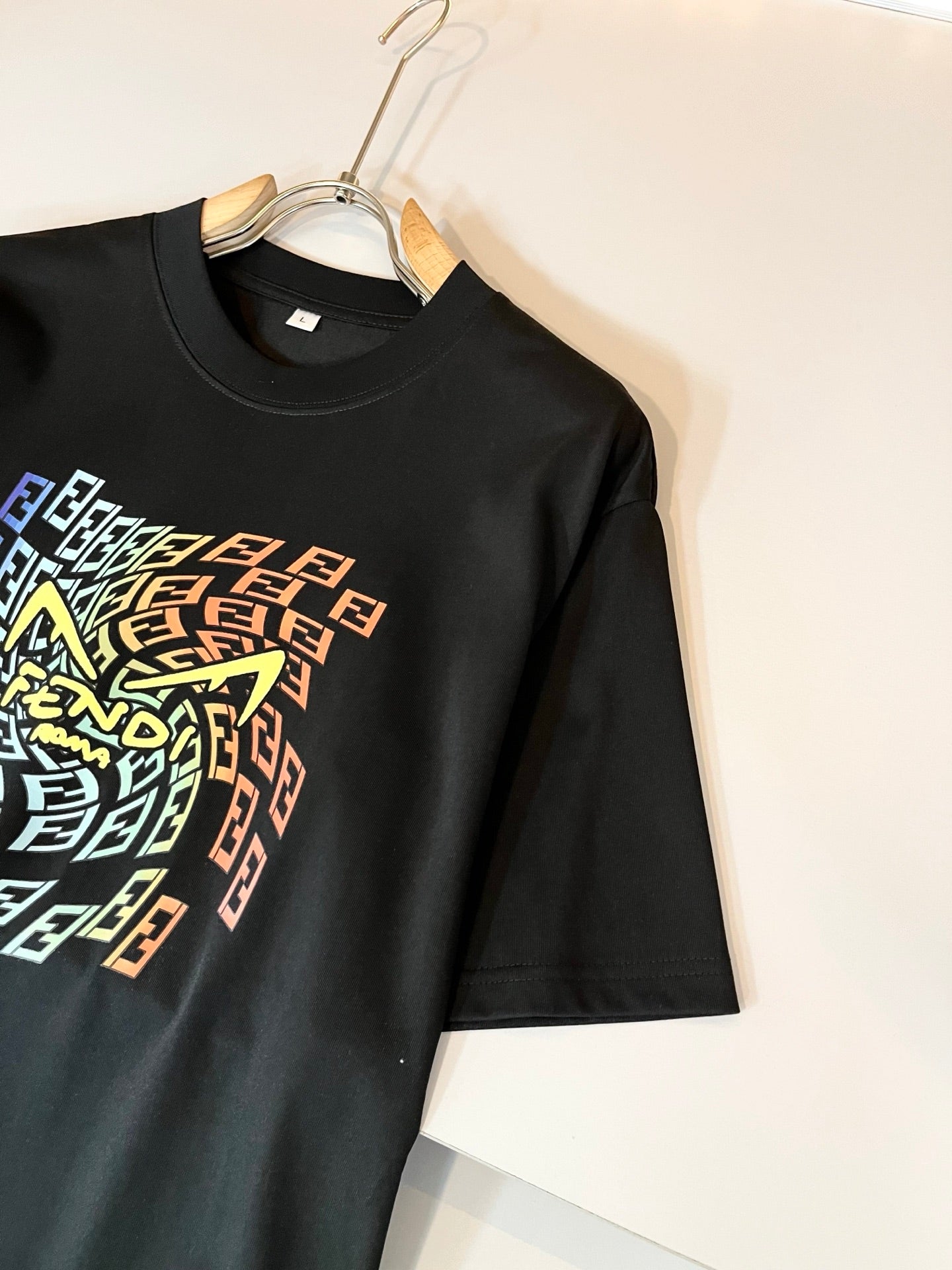 FEND1 printed pattern cotton t-shirt