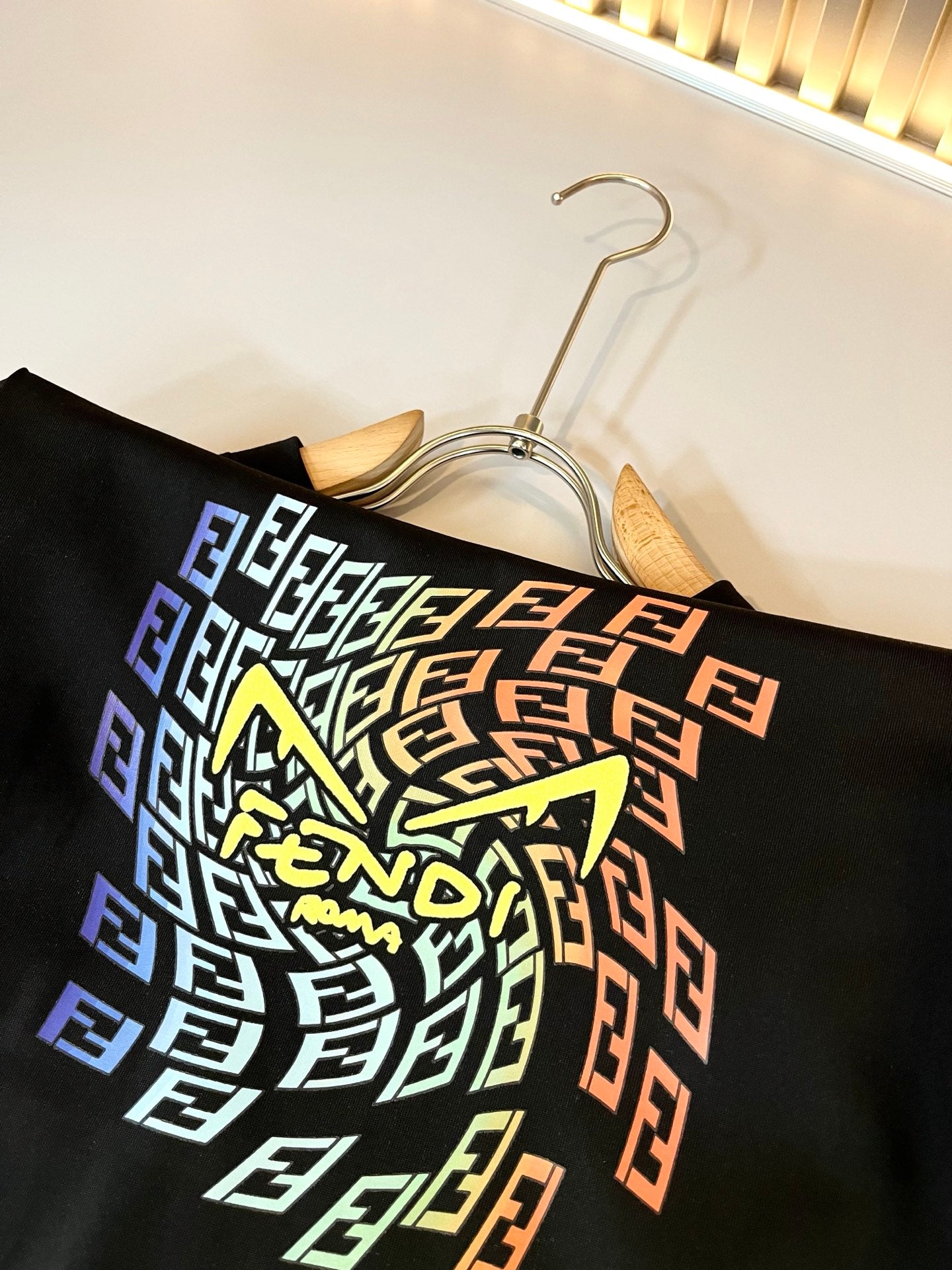 FEND1 printed pattern cotton t-shirt