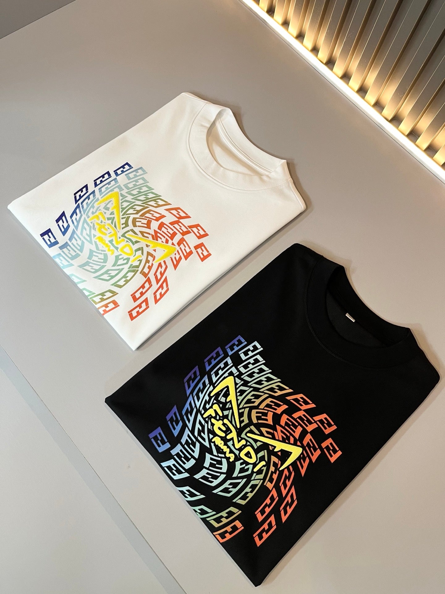 FEND1 printed pattern cotton t-shirt