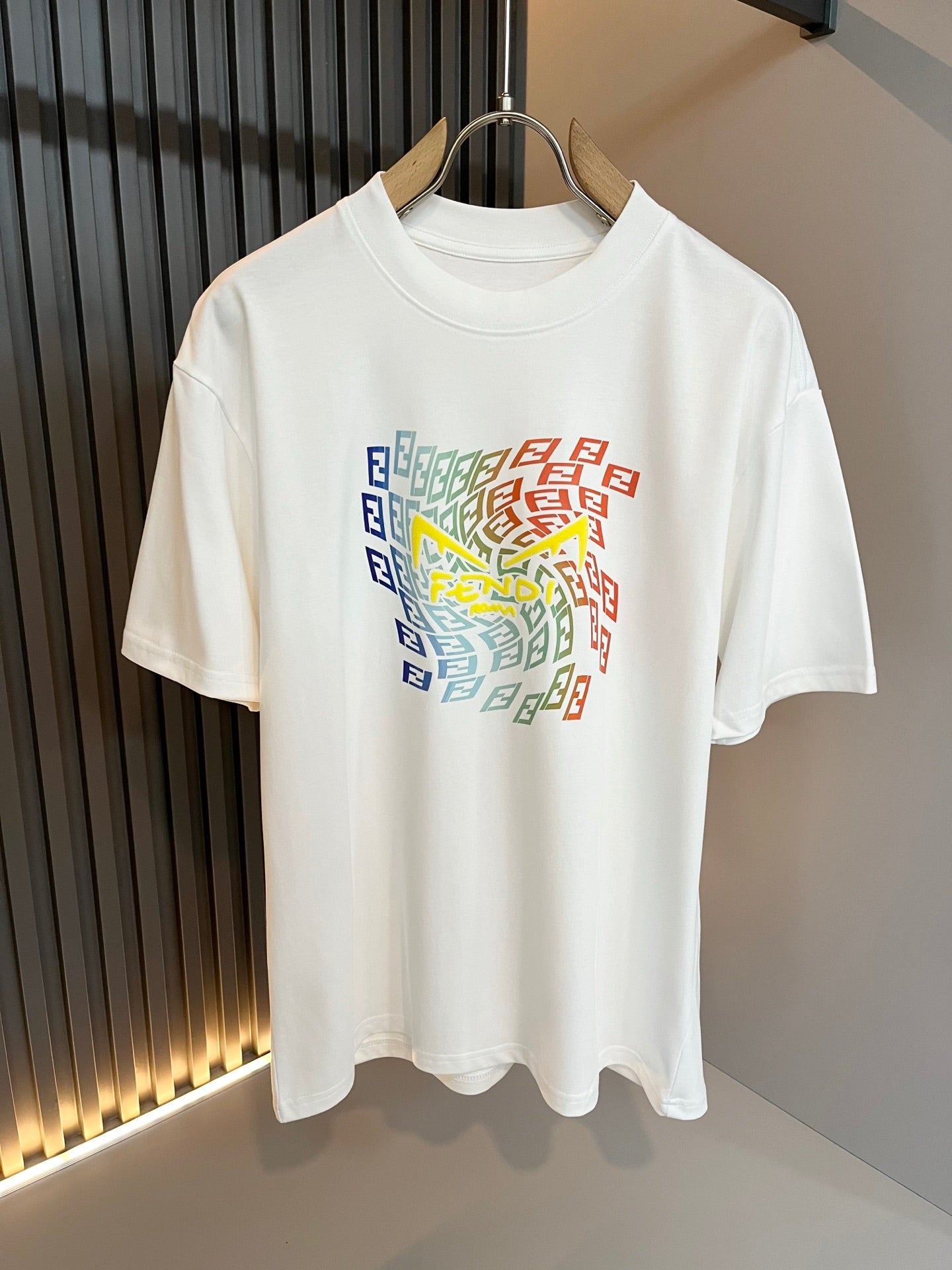 FEND1 printed pattern cotton t-shirt