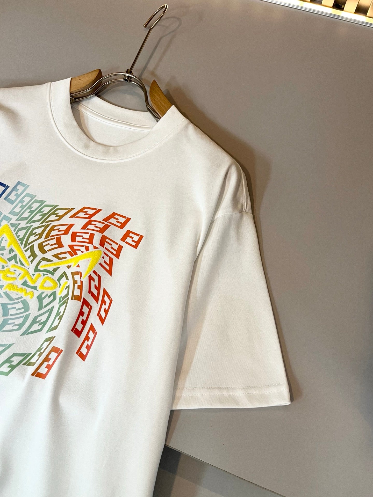 FEND1 printed pattern cotton t-shirt