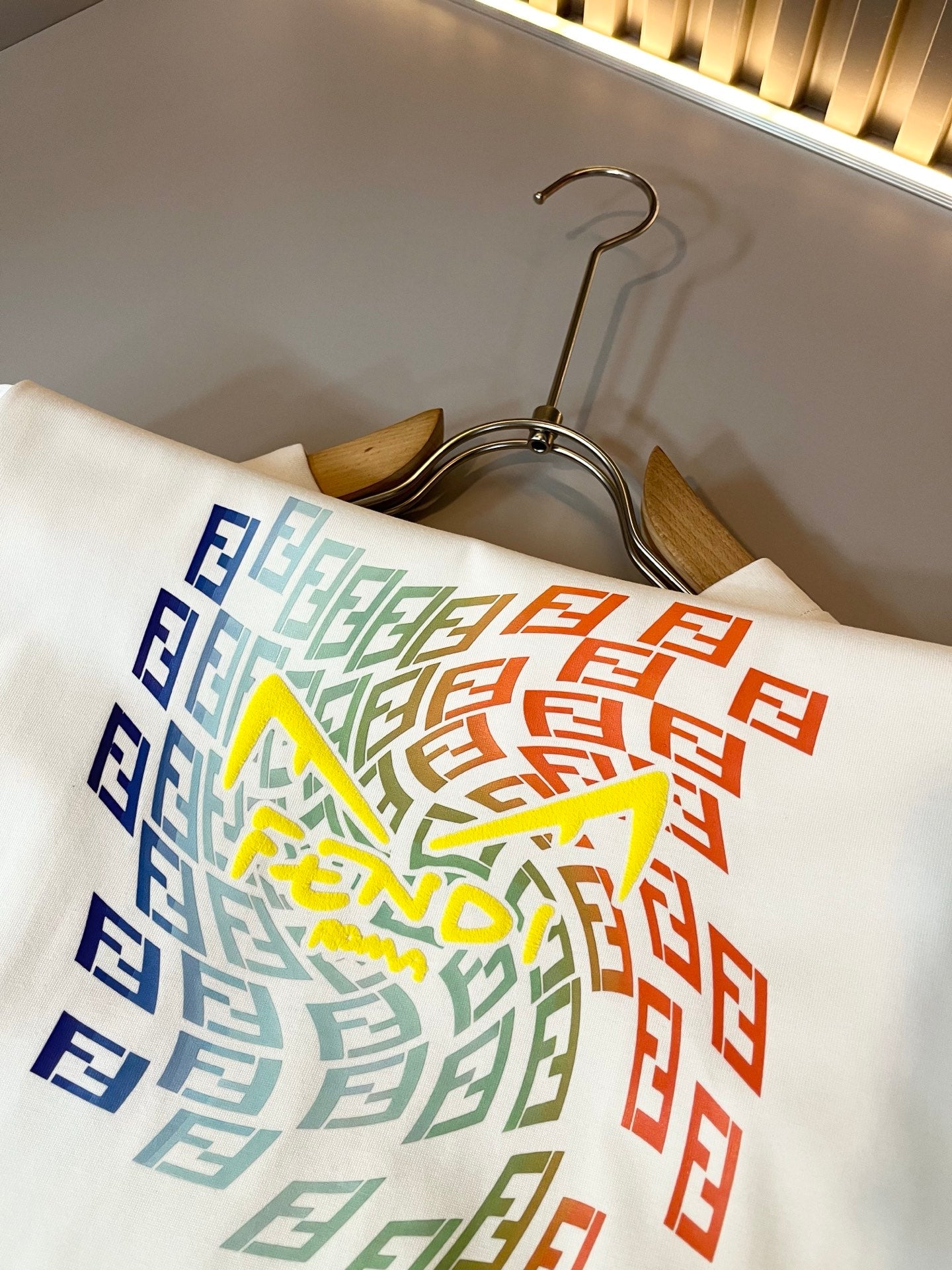 FEND1 printed pattern cotton t-shirt