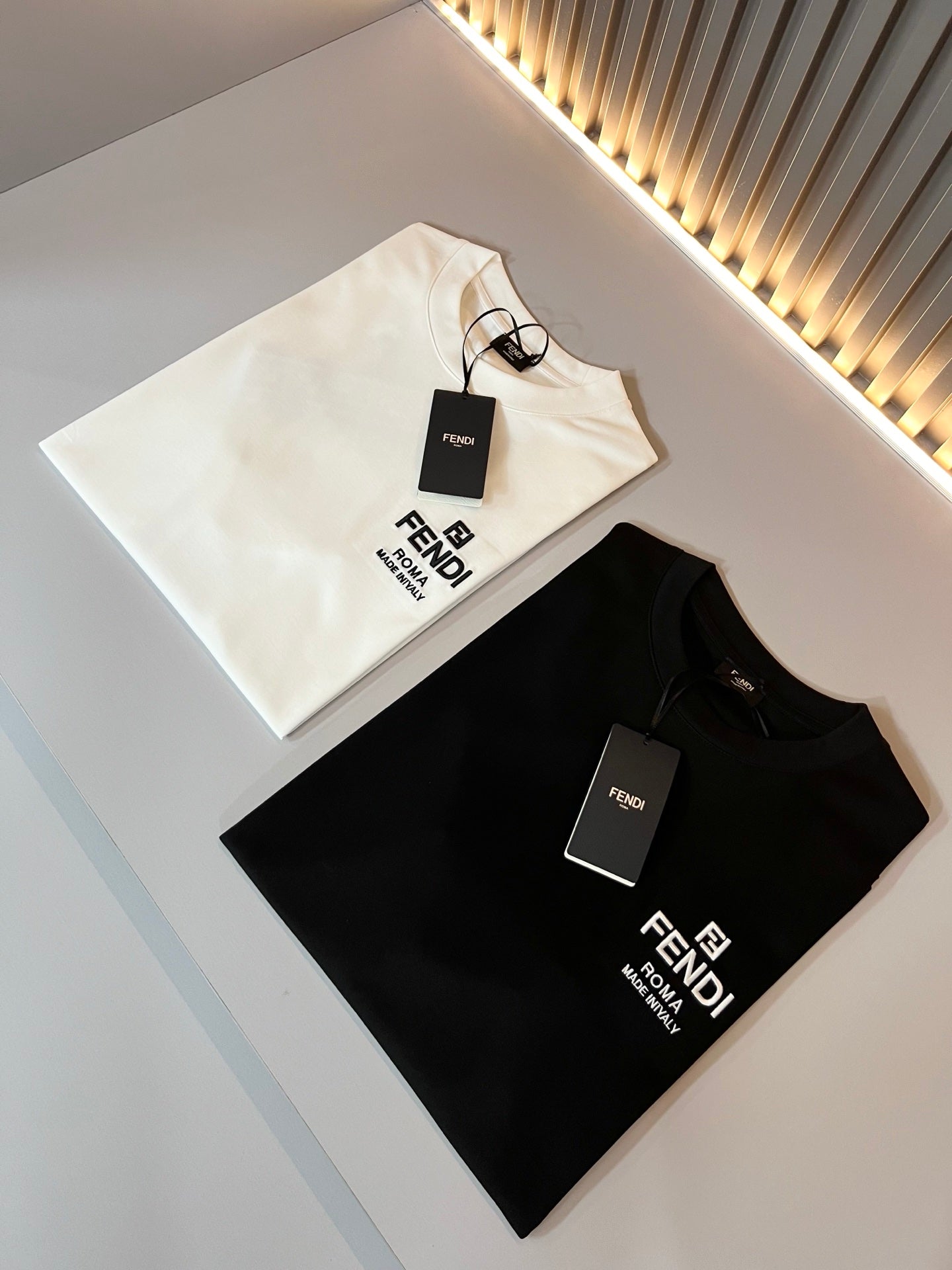 FEND1 embroidered logo cotton t-shirt