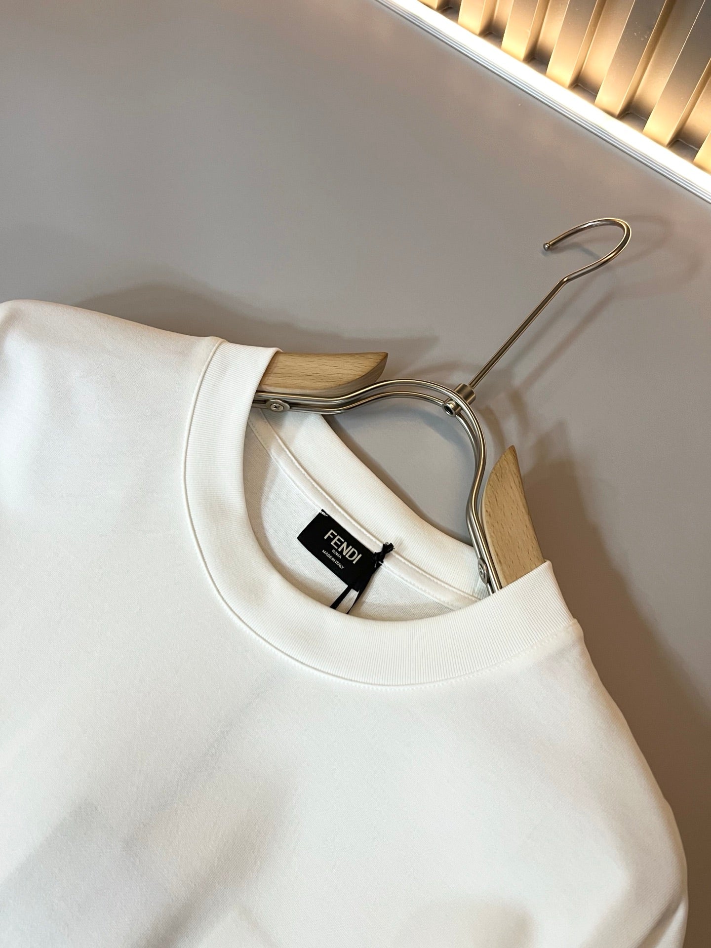 FEND1 embroidered logo cotton t-shirt