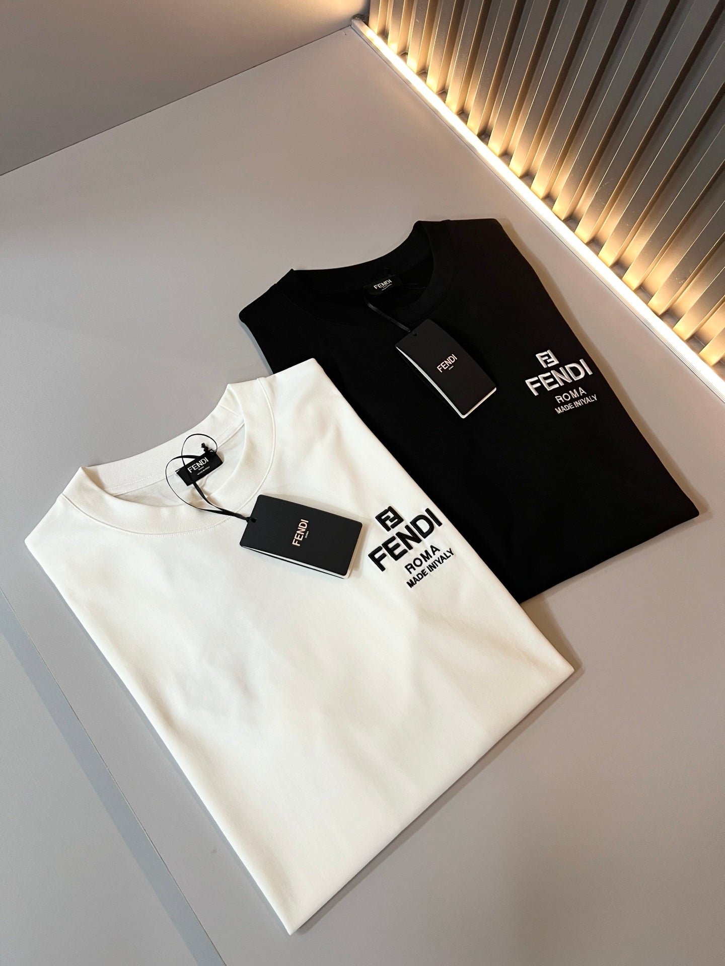 FEND1 embroidered logo cotton t-shirt