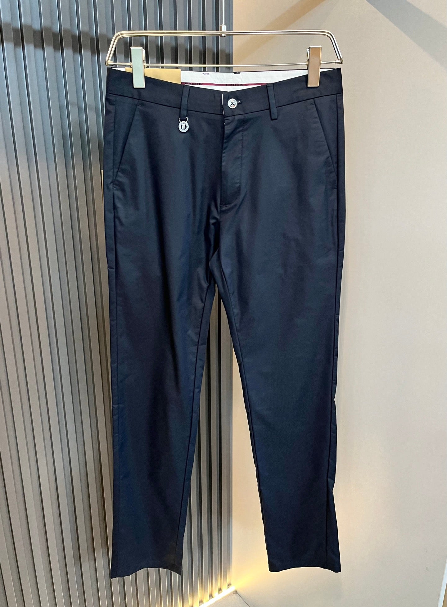 BURB* cotton blend casual trousers