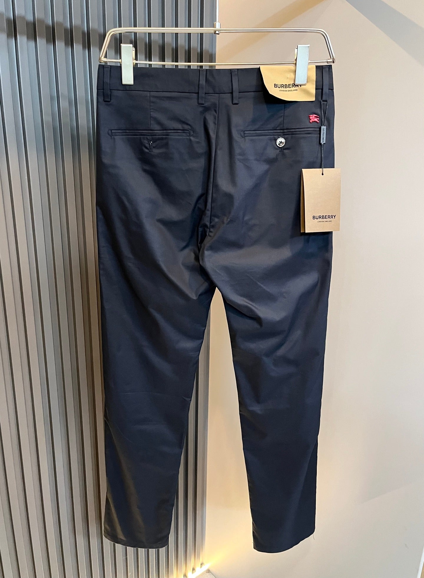 BURB* cotton blend casual trousers