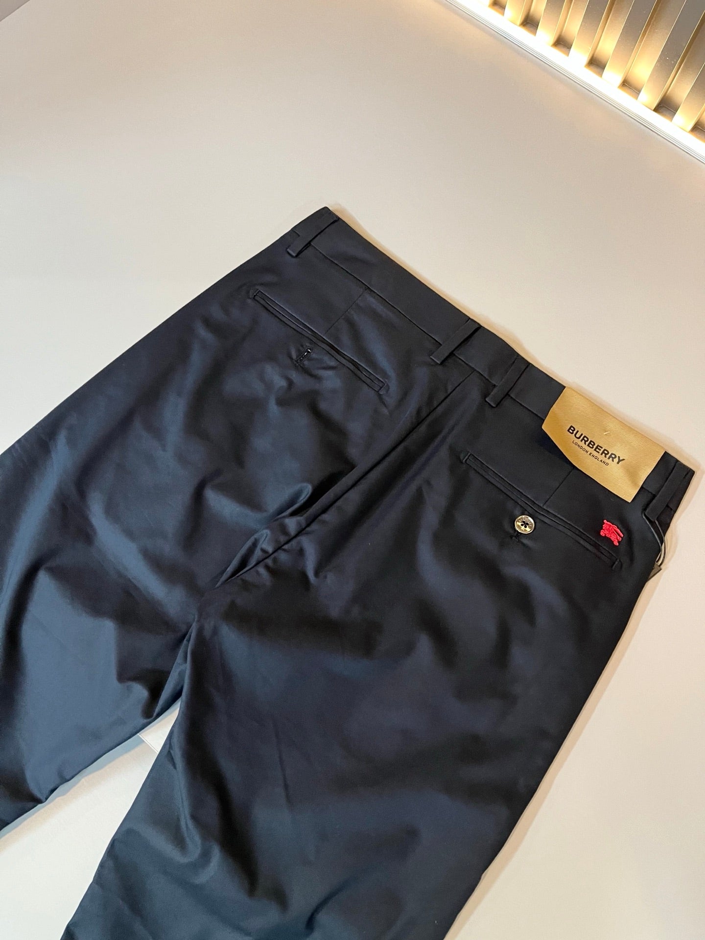 BURB* cotton blend casual trousers