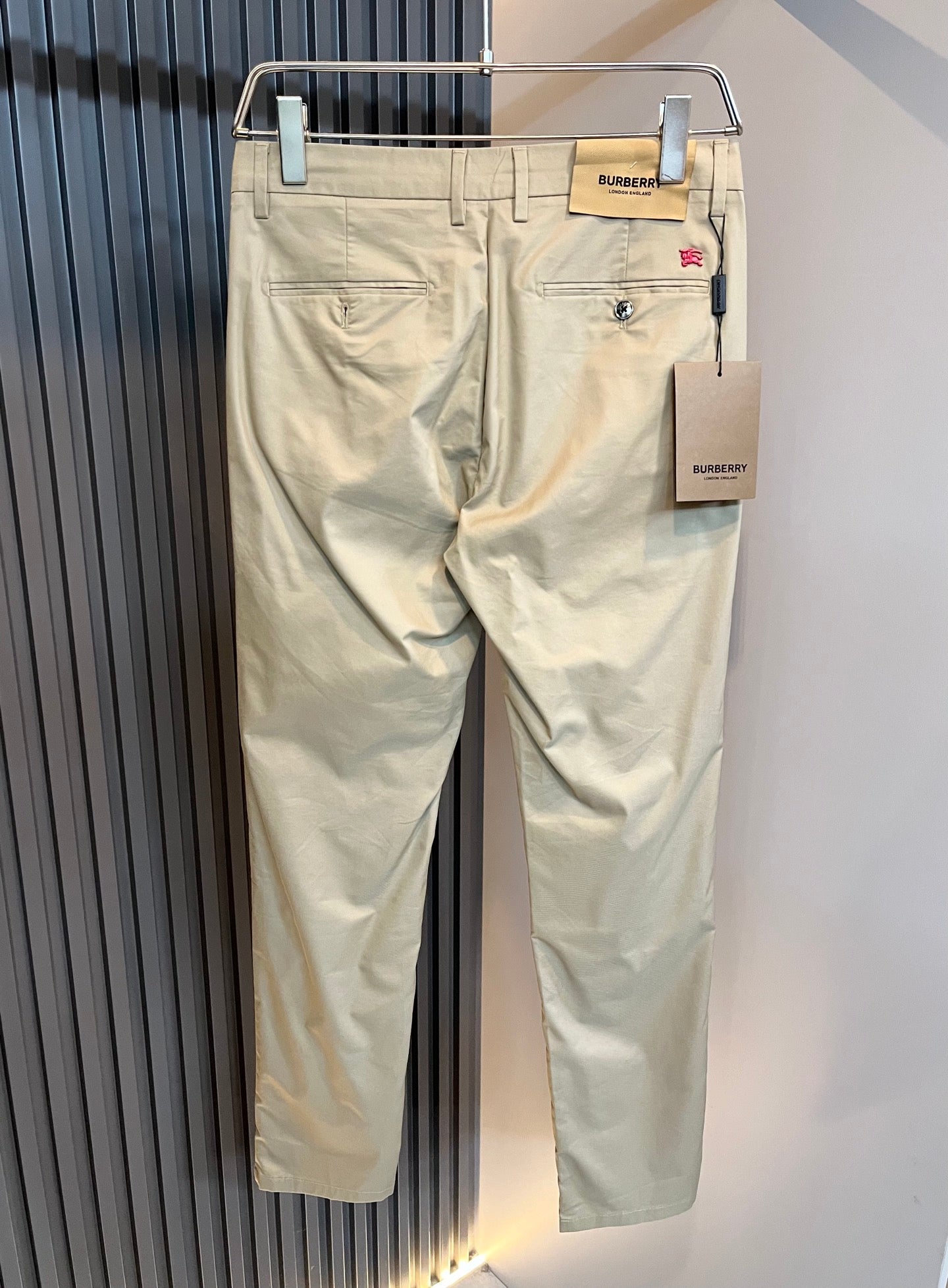 BURB* cotton blend casual trousers