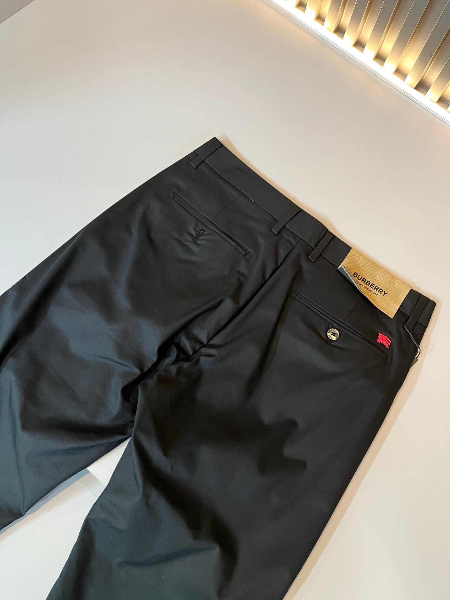 BURB* cotton blend casual trousers