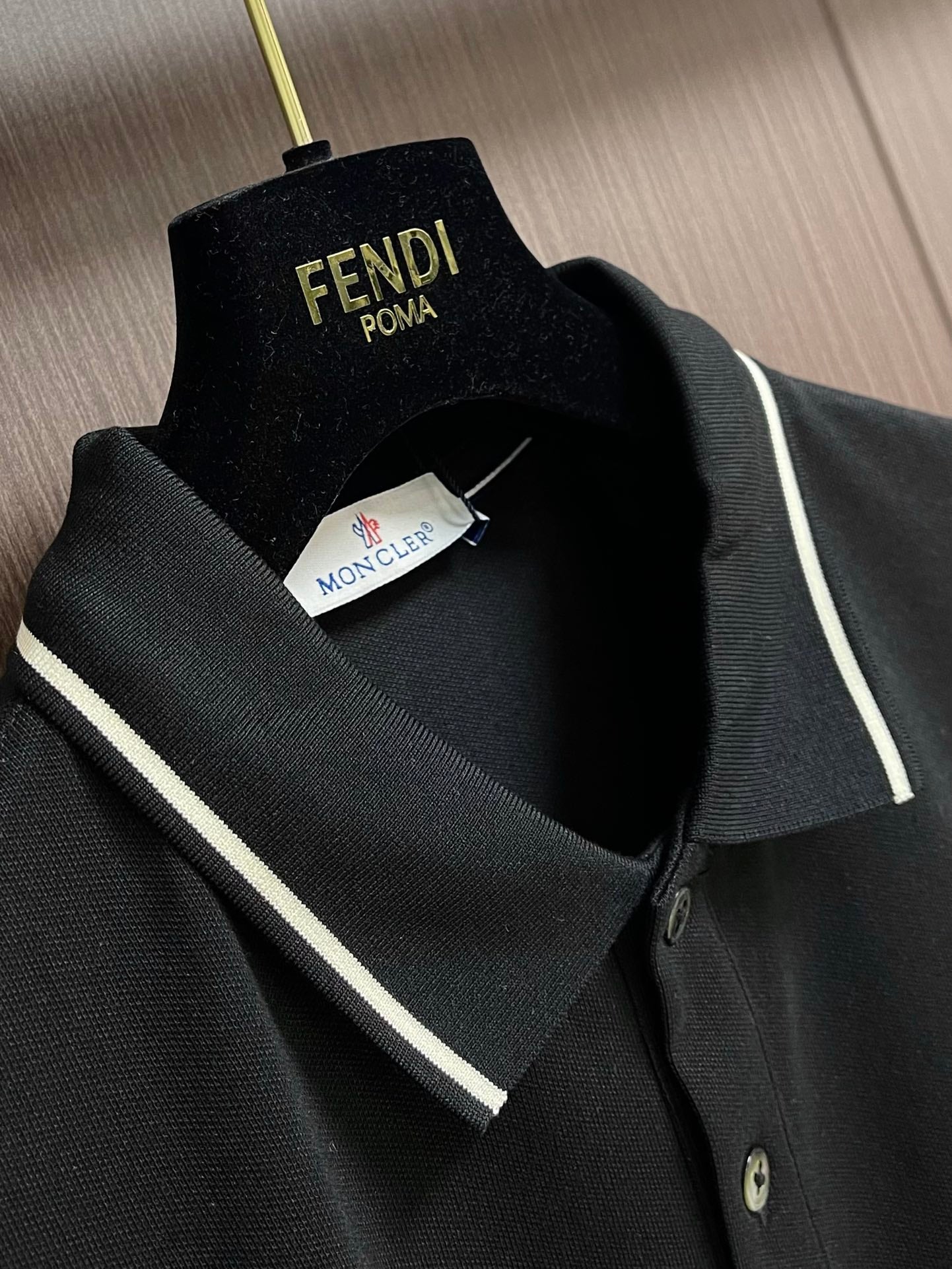 MONCL* Cotton Piquet Polo Shirt