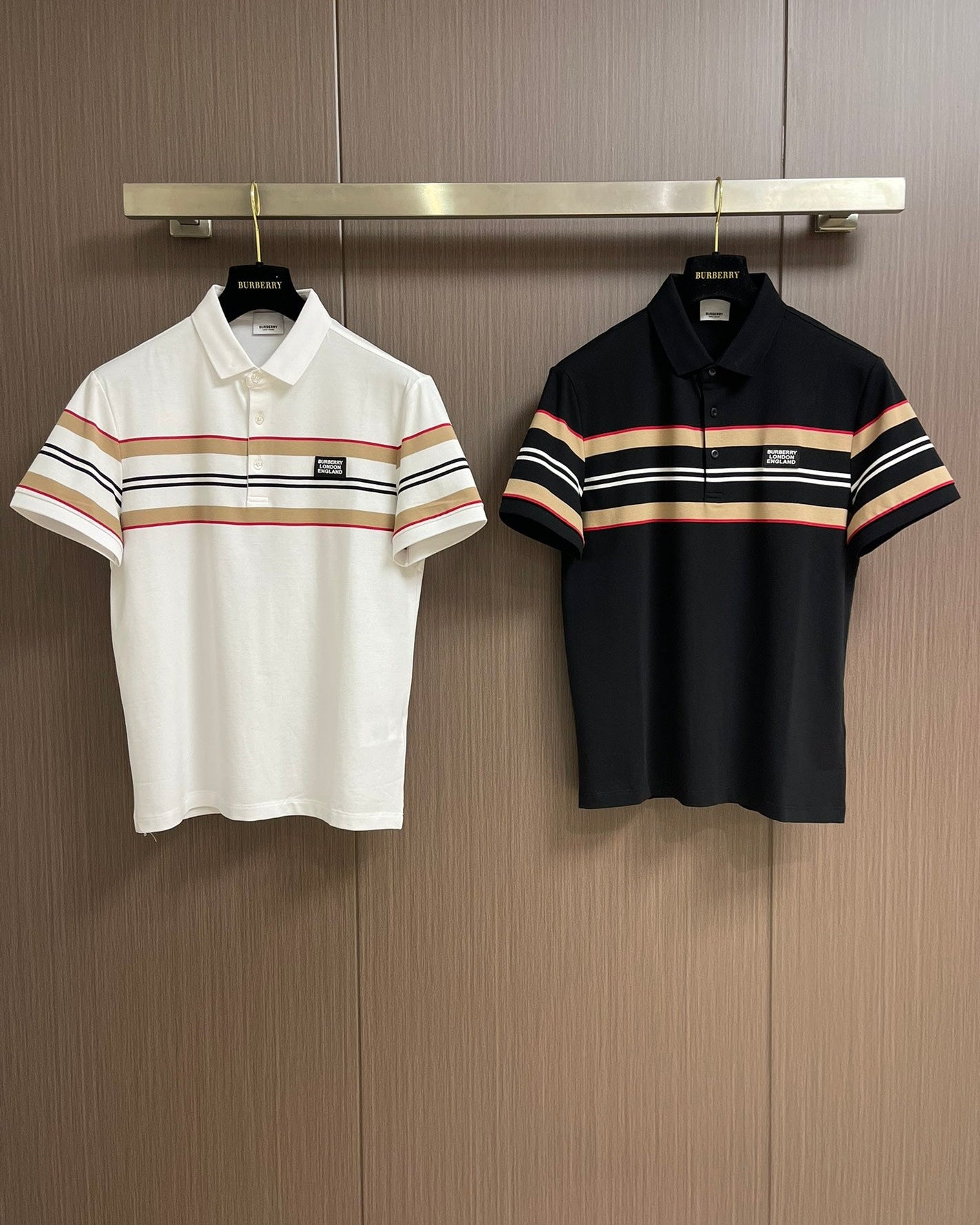 BURB* Striped cotton polo shirt