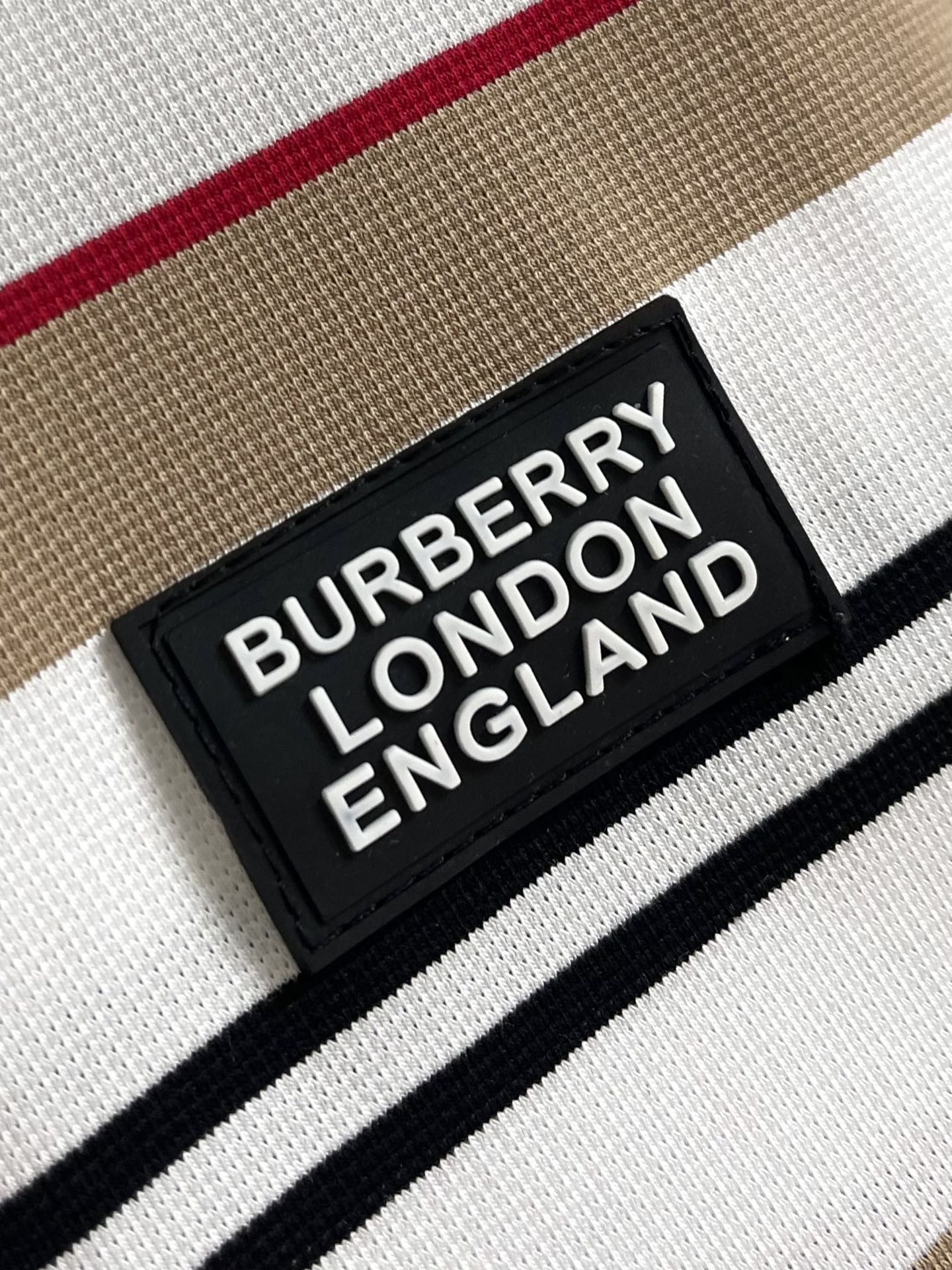 BURB* Striped cotton polo shirt