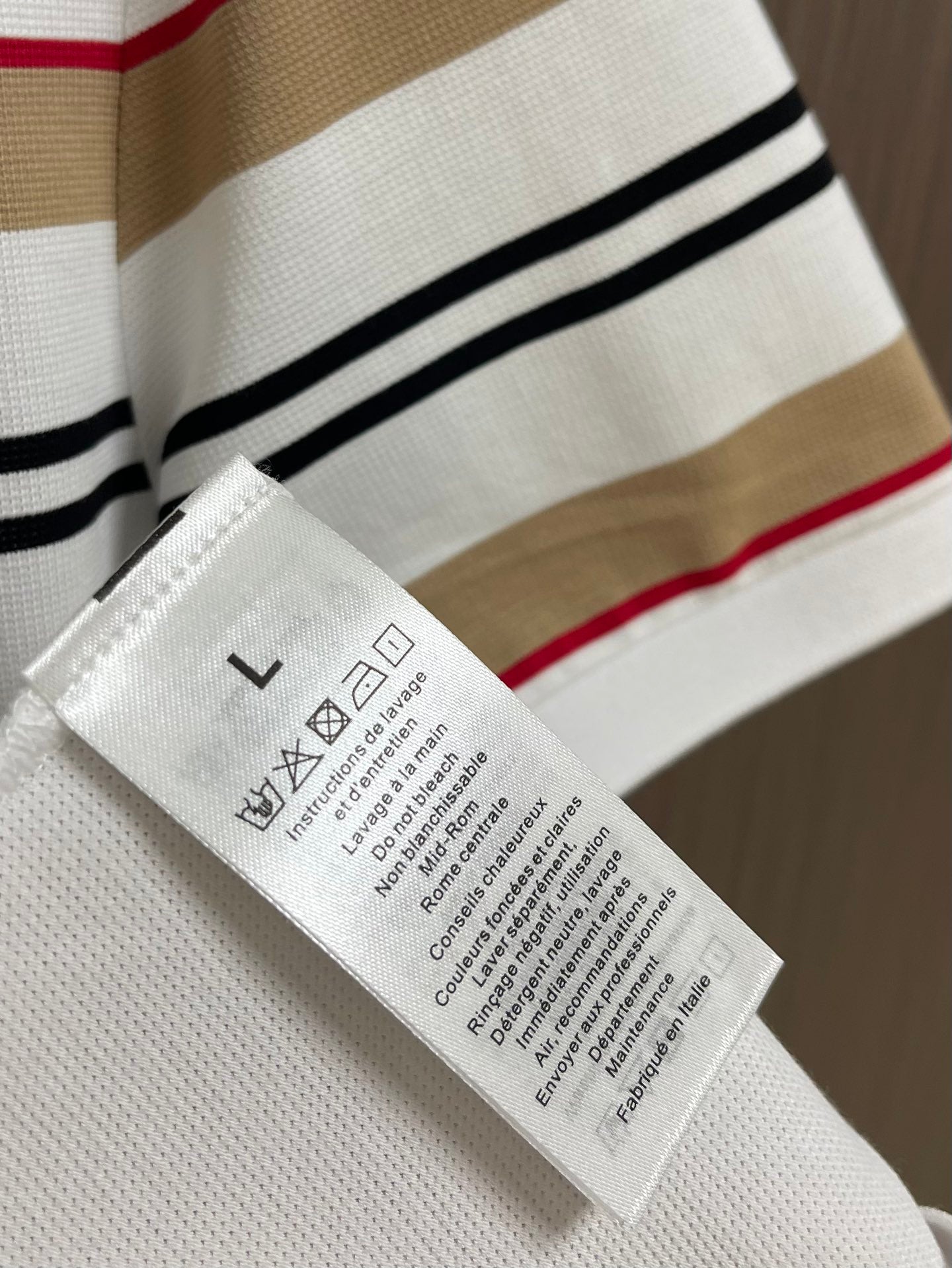 BURB* Striped cotton polo shirt