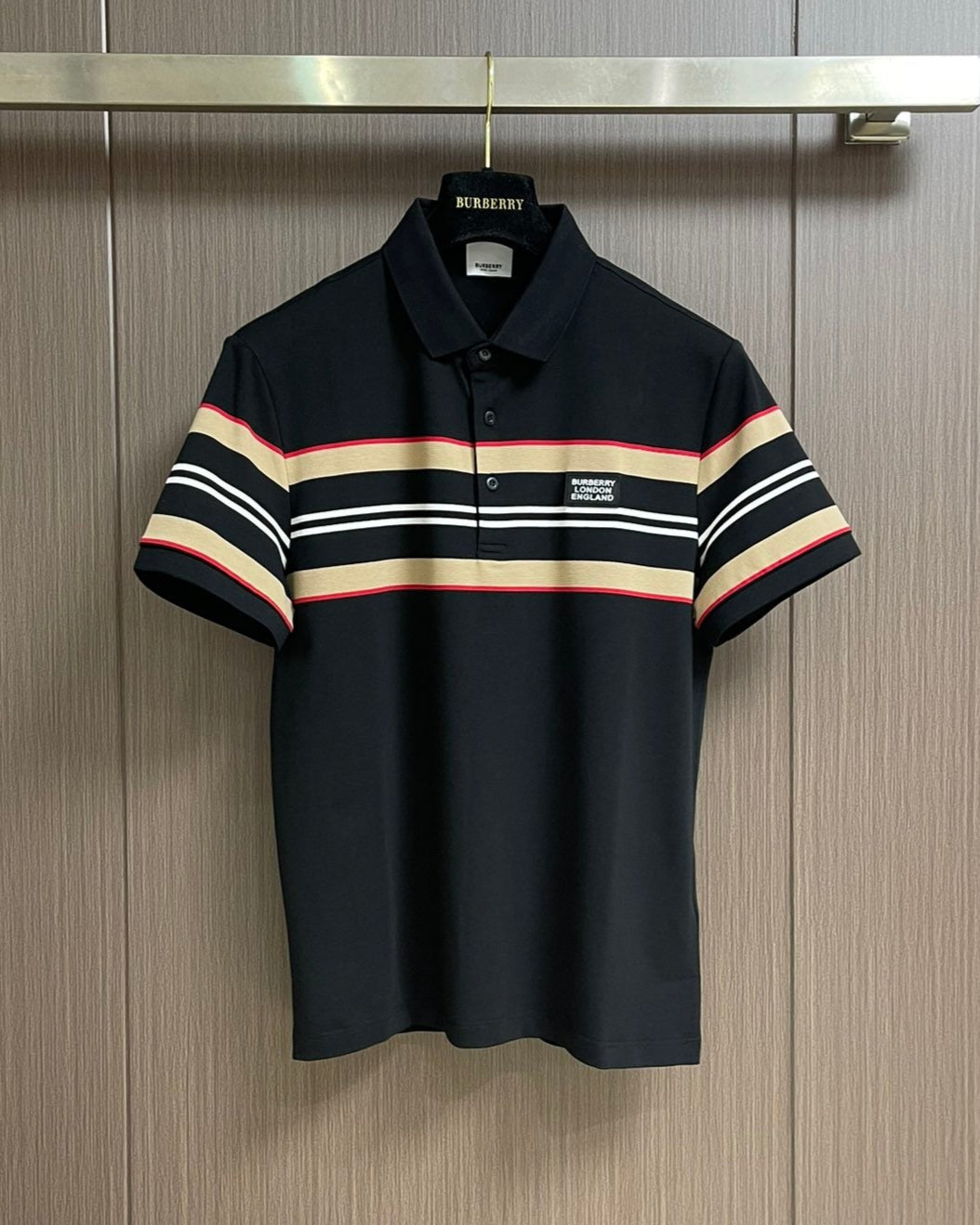 BURB* Striped cotton polo shirt