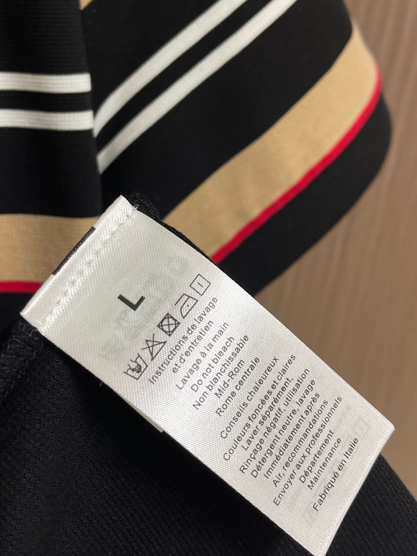 BURB* Striped cotton polo shirt