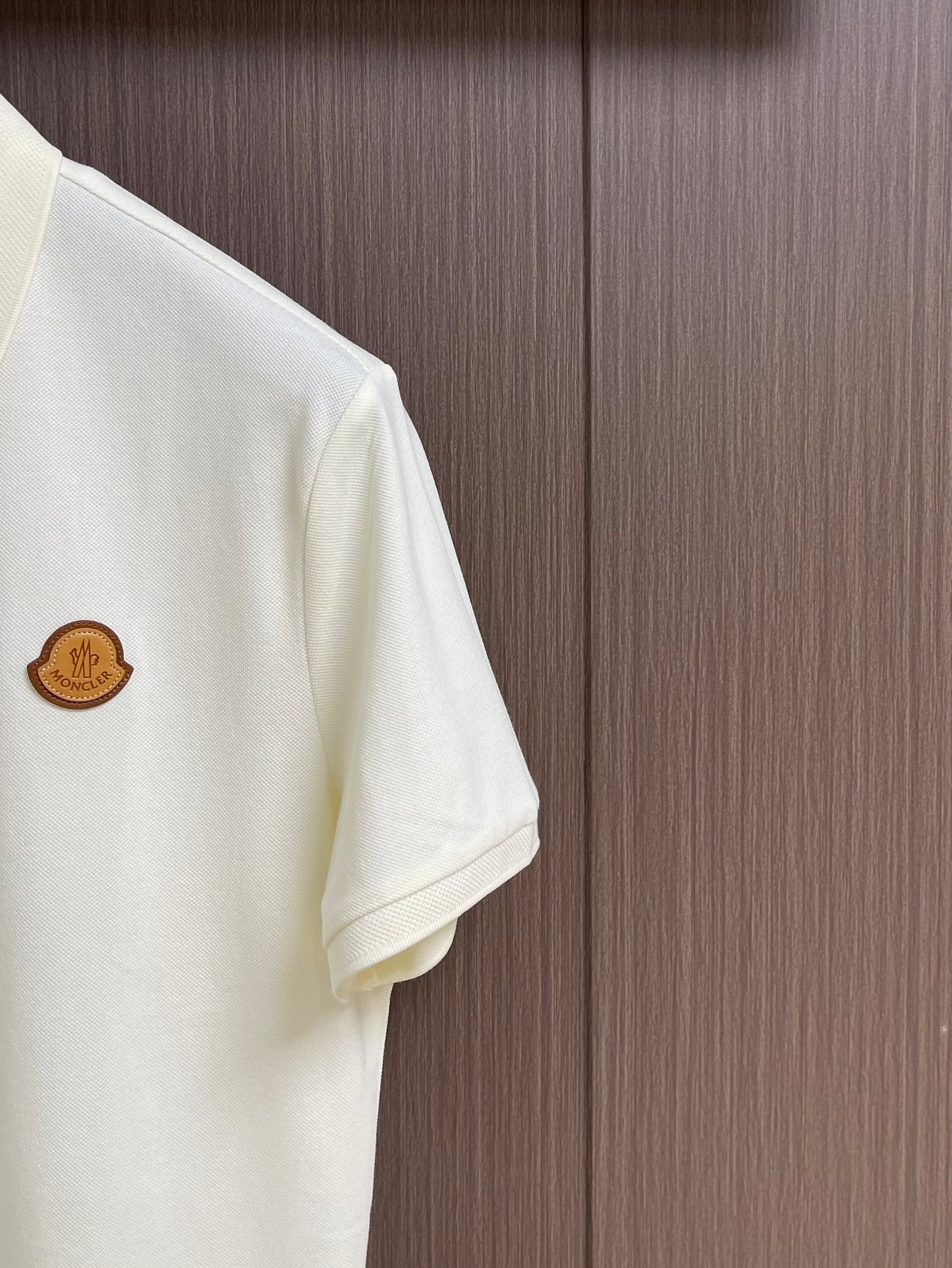 MONCL* Logo Patch Cotton Piquet Polo Shirt