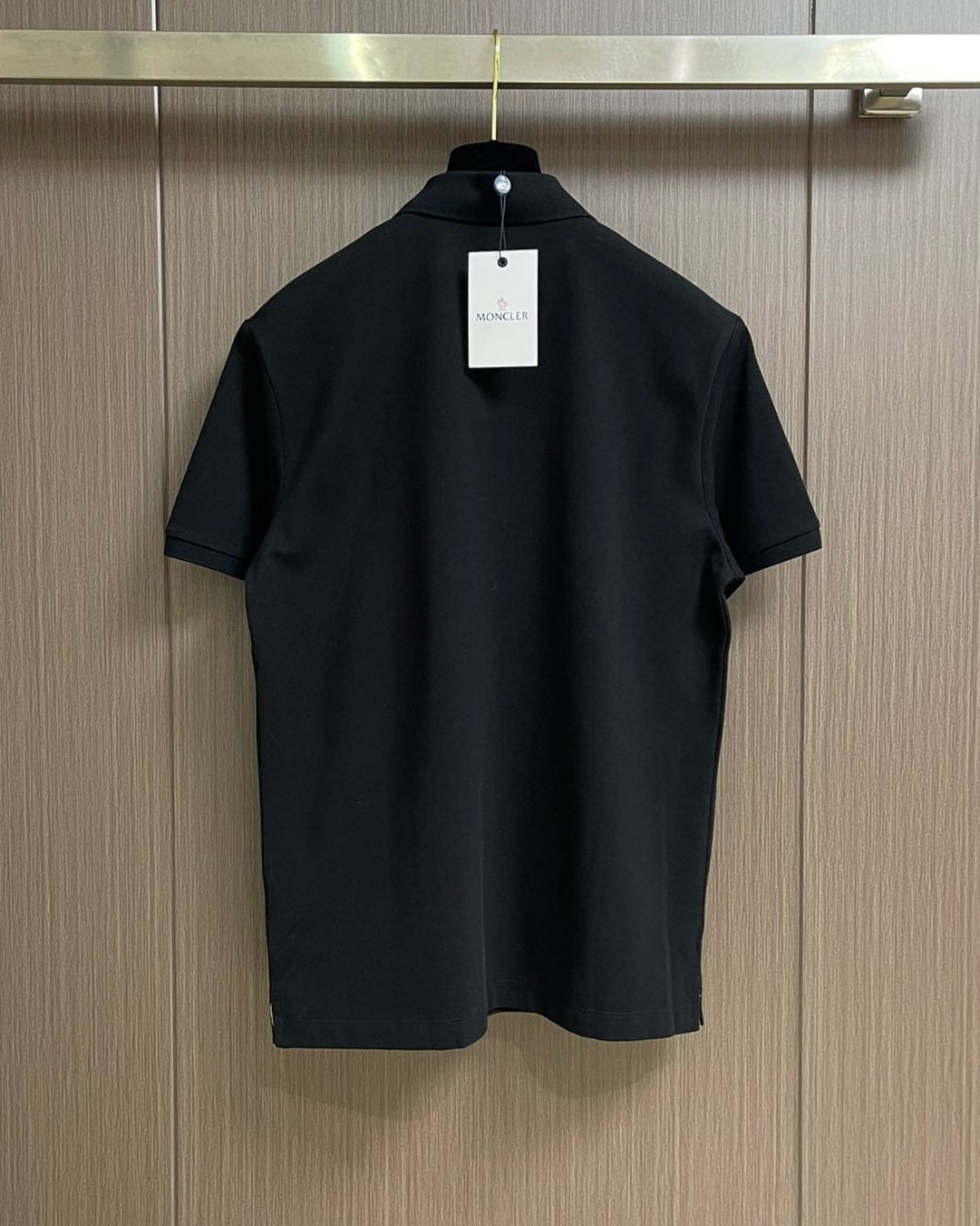 MONCL* Logo Patch Cotton Piquet Polo Shirt