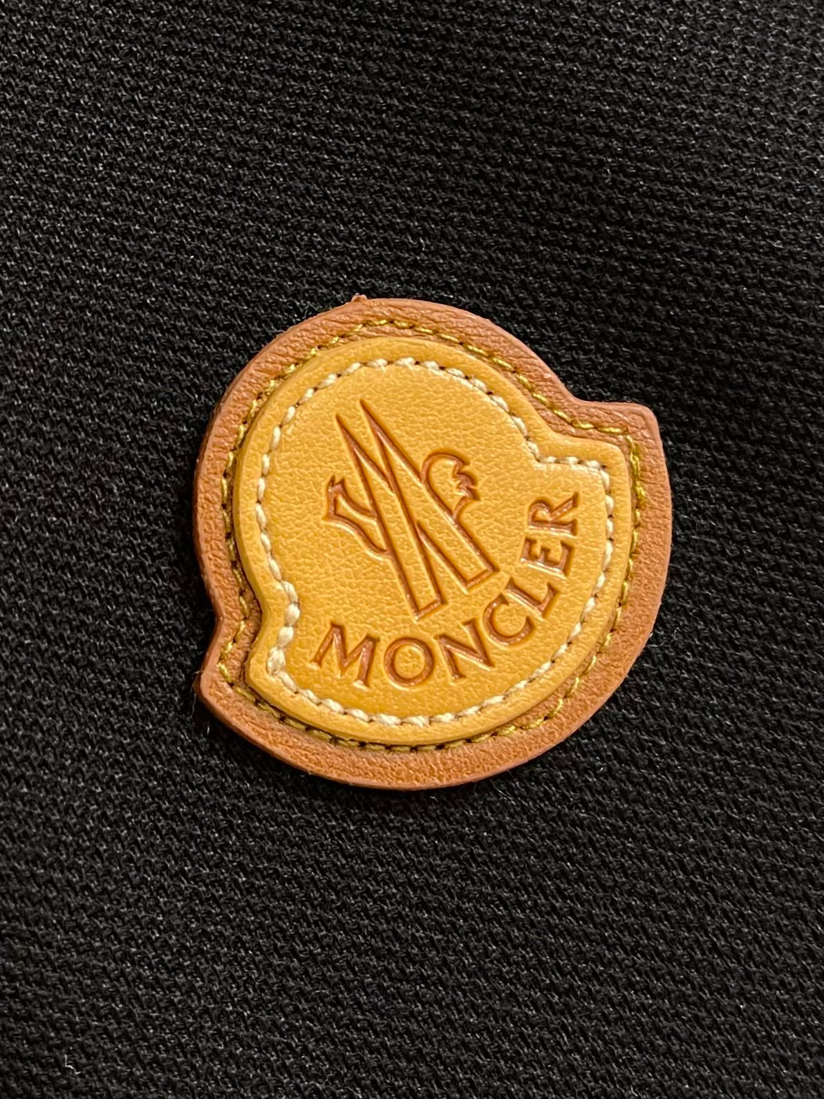MONCL* Logo Patch Cotton Piquet Polo Shirt