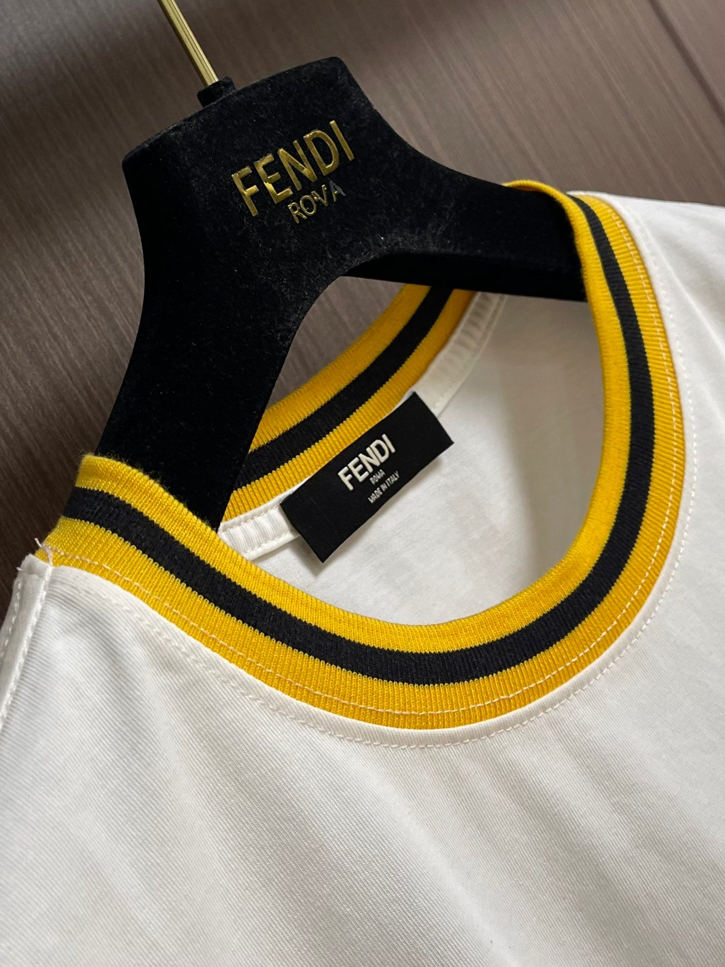 FEND1 Embroidered logo T-shirt