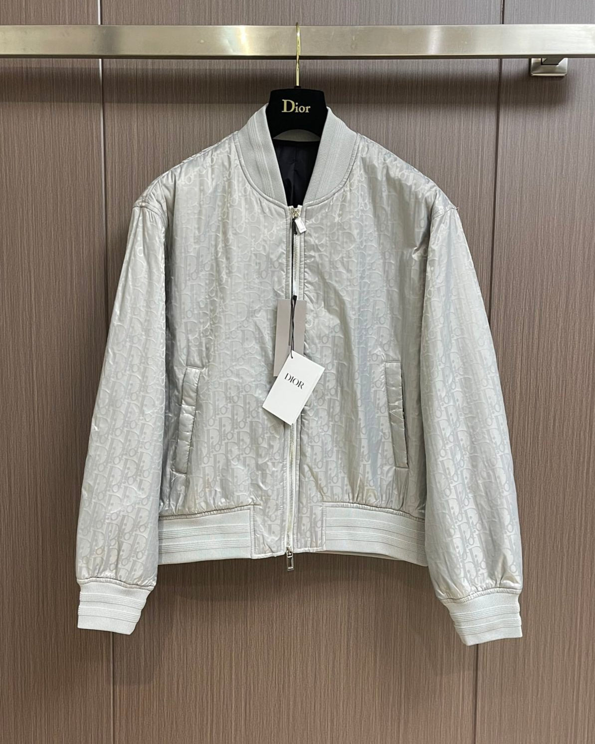 DIO* Technical Jacquard Oblique bomber jacket
