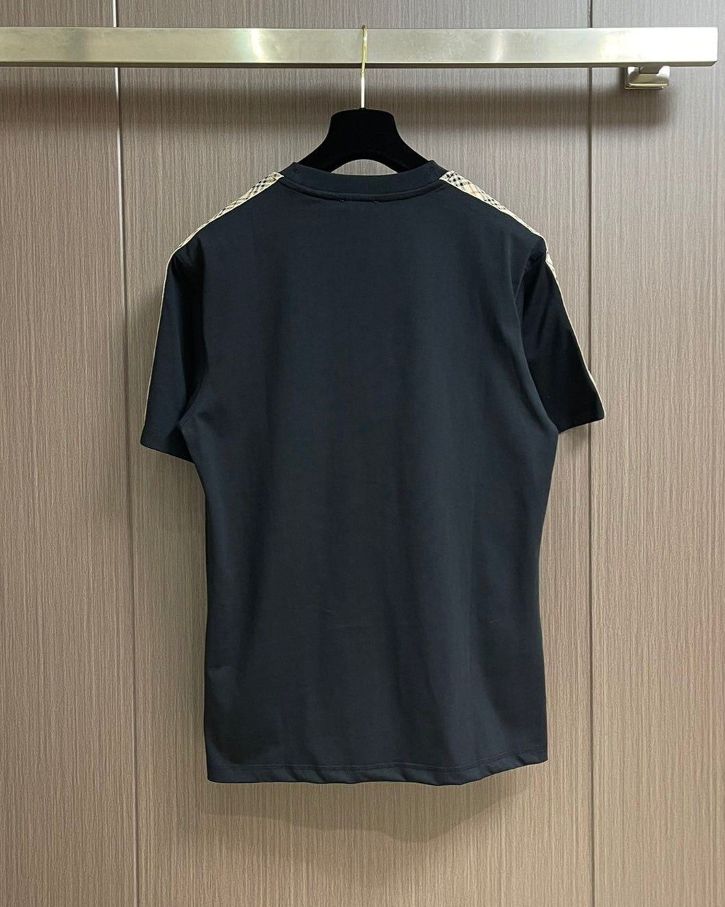 BURB* Check Trim Cotton T-shirt