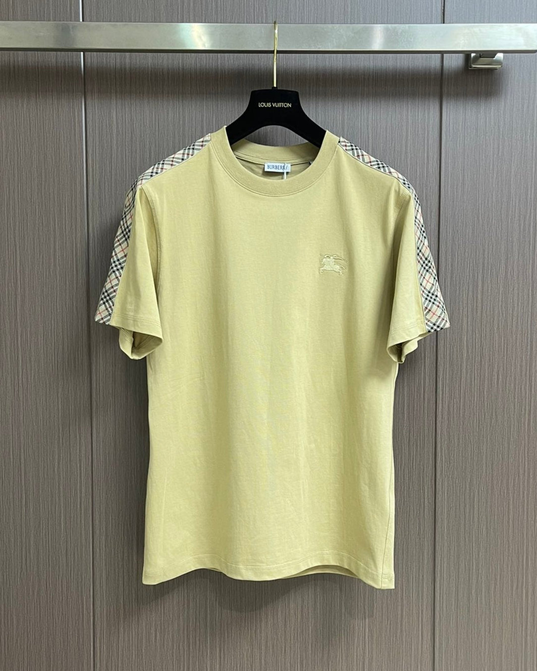 BURB* Check Trim Cotton T-shirt