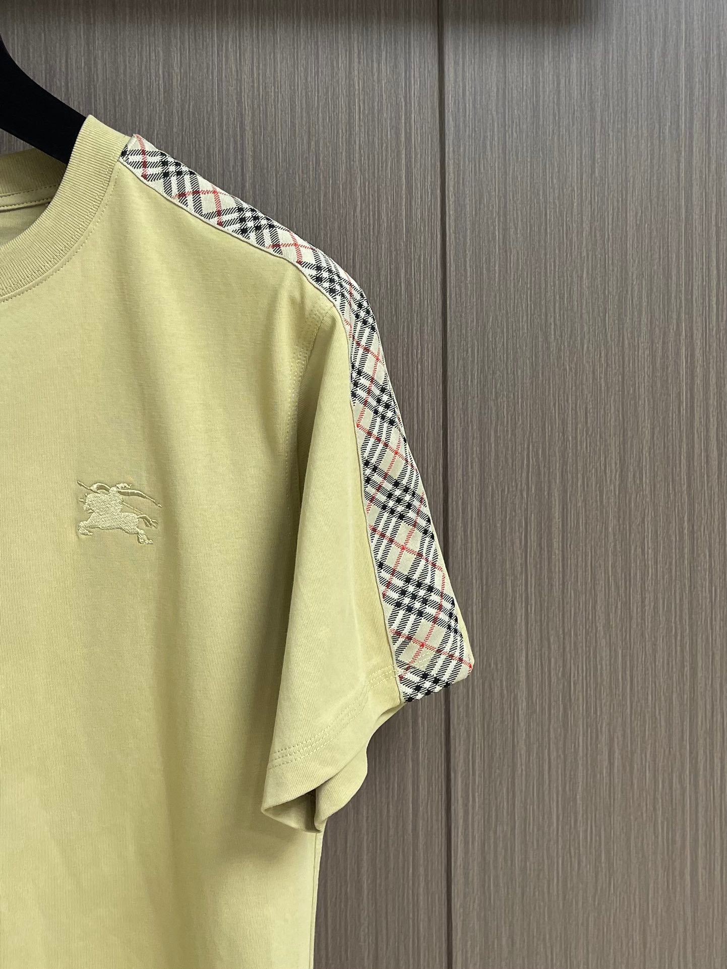 BURB* Check Trim Cotton T-shirt