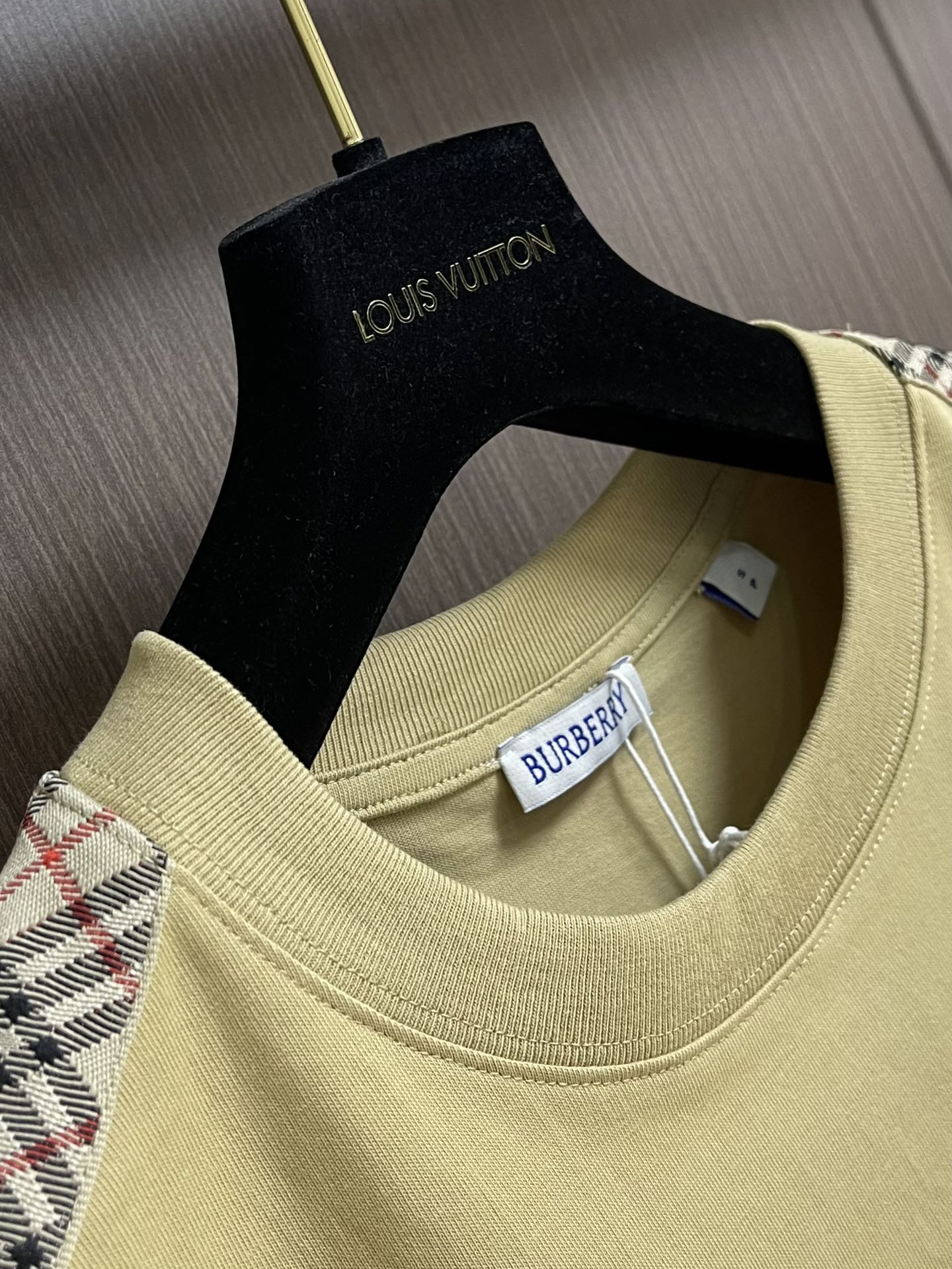 BURB* Check Trim Cotton T-shirt