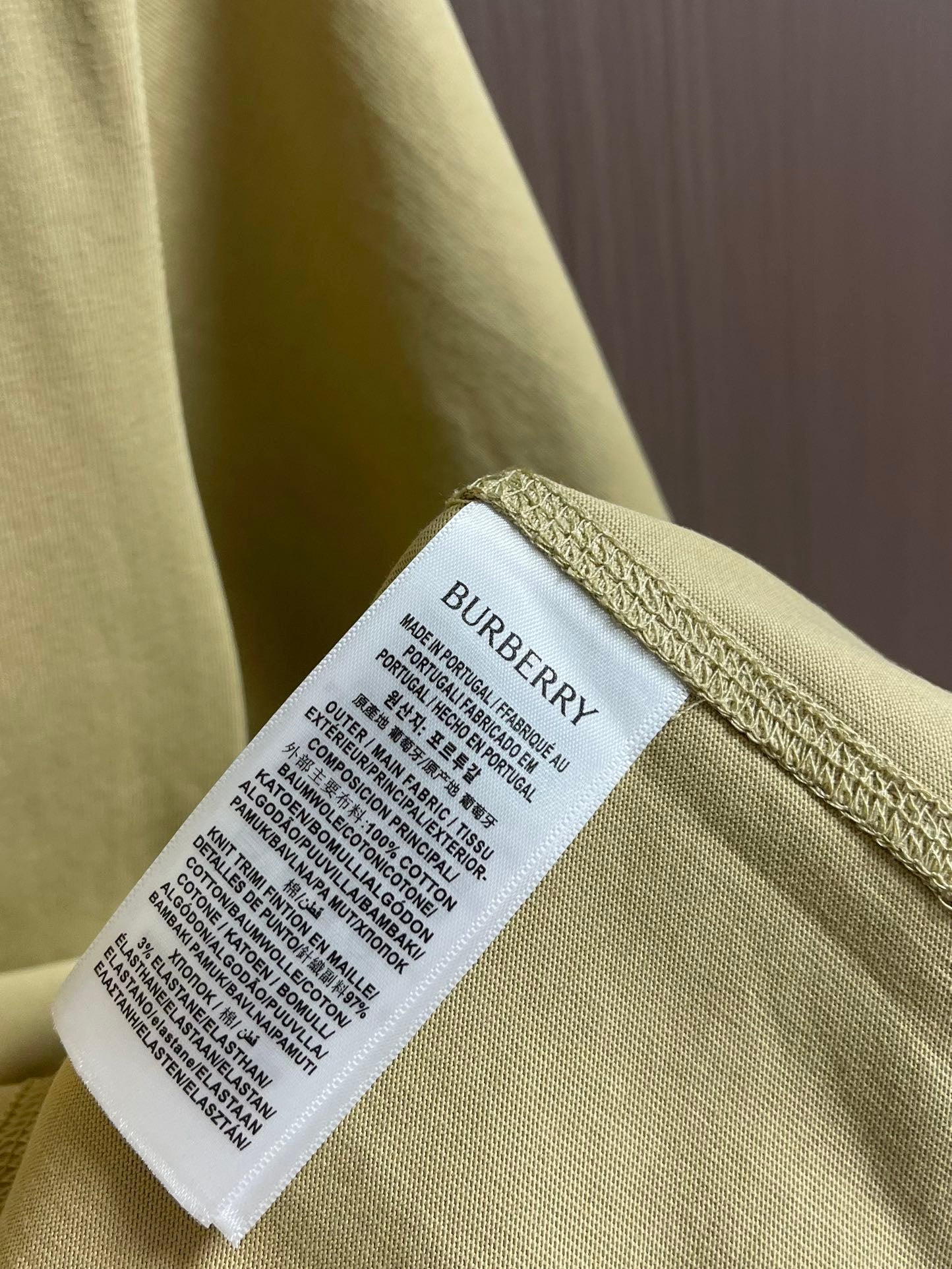 BURB* Check Trim Cotton T-shirt