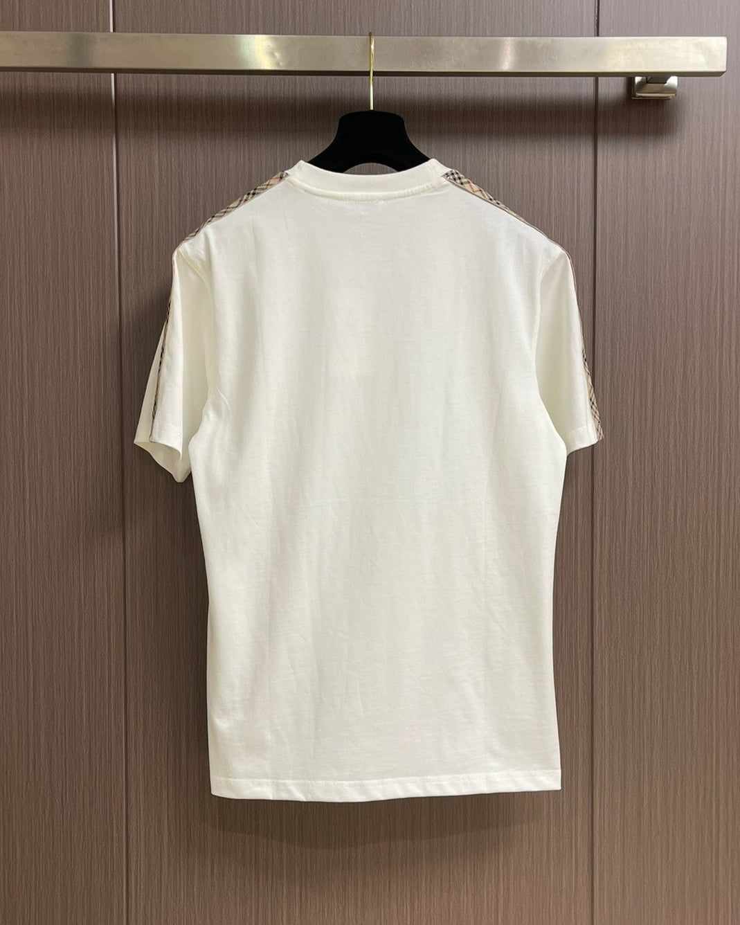 BURB* Check Trim Cotton T-shirt