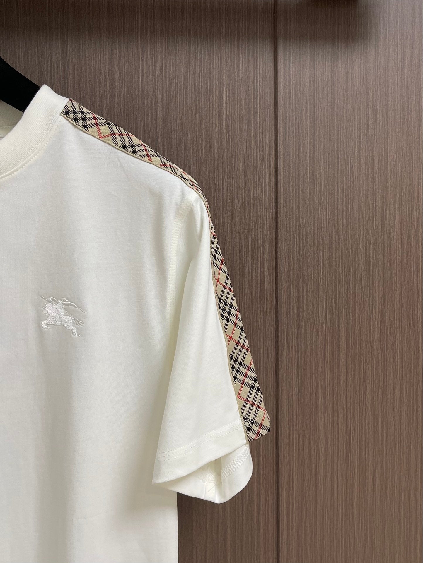 BURB* Check Trim Cotton T-shirt