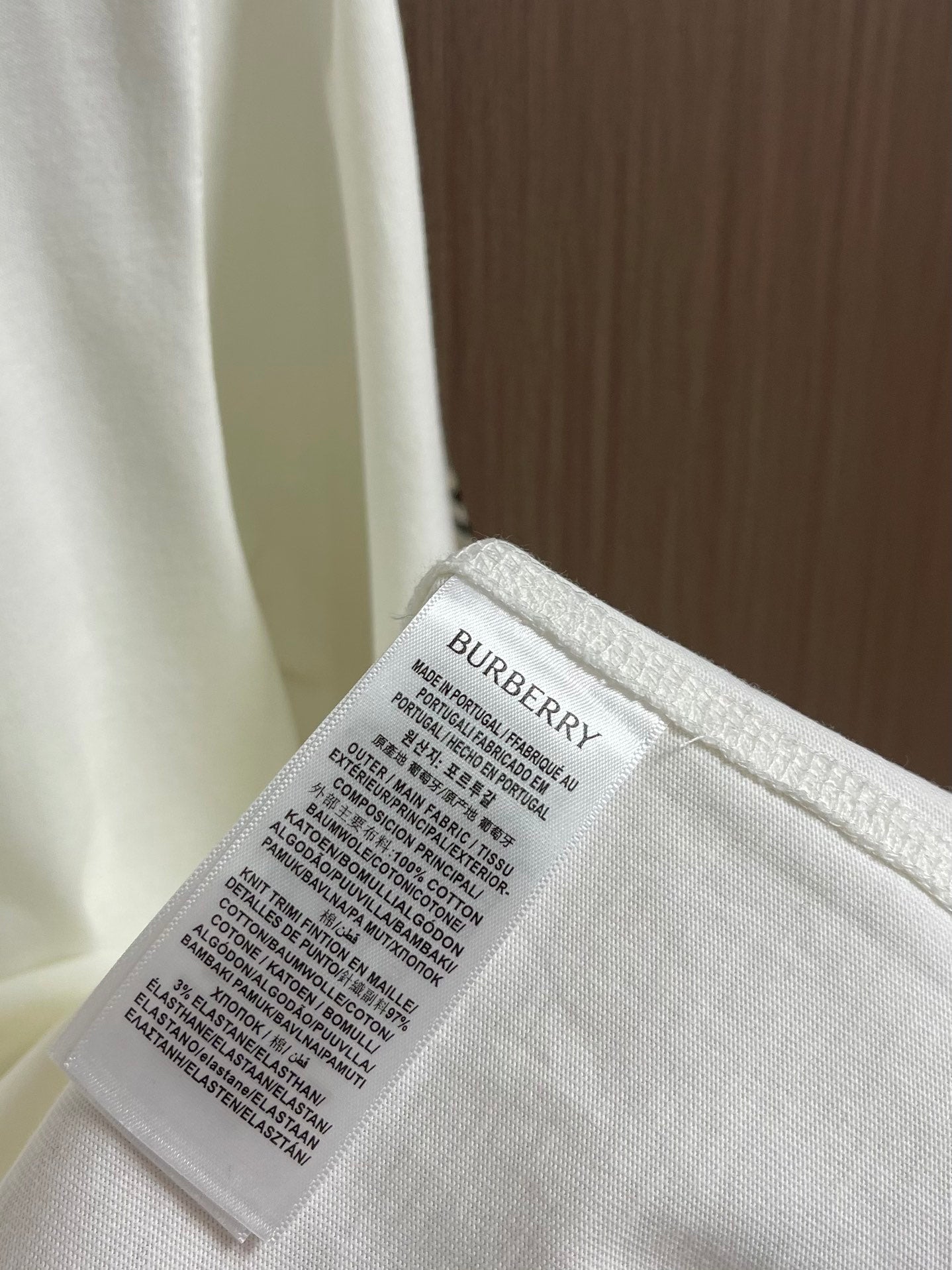 BURB* Check Trim Cotton T-shirt