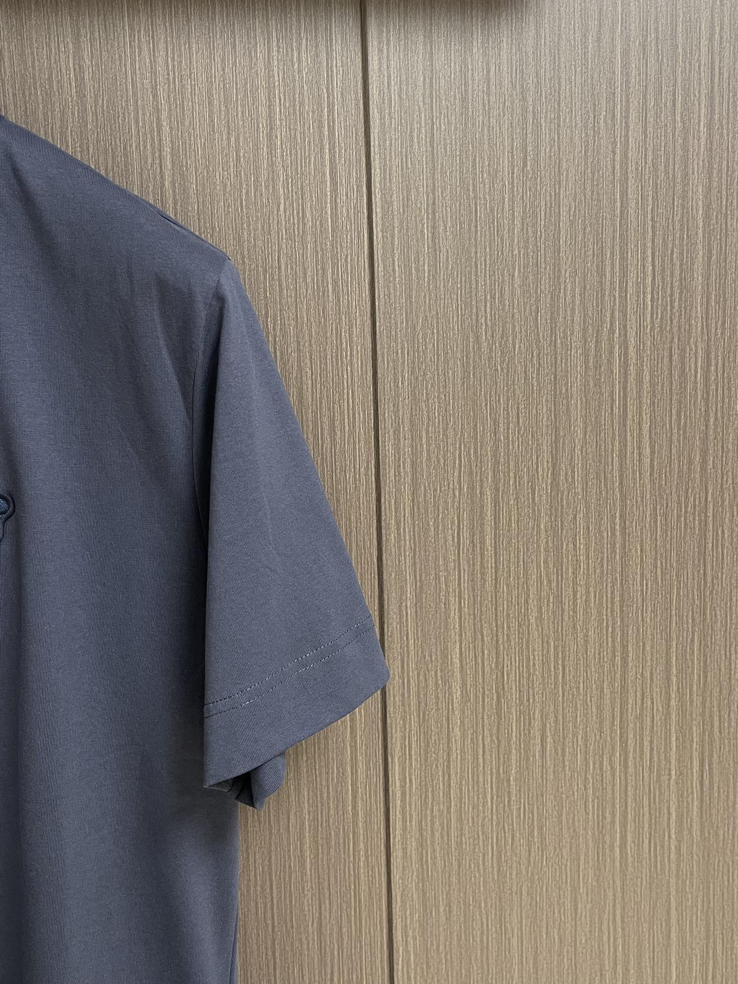 FEND1 Navy blue cotton T-shirt