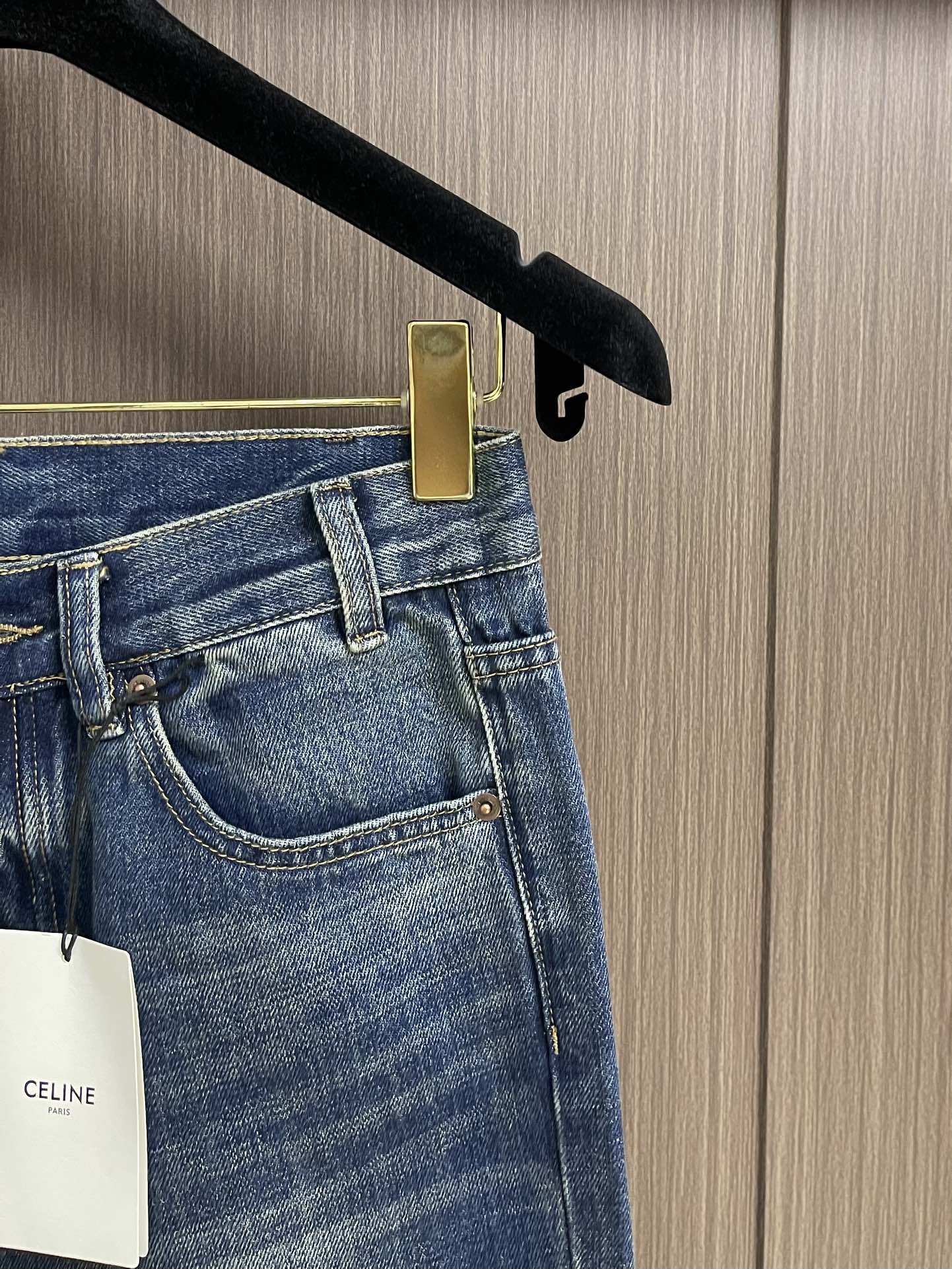 CELI* flared surf jeans in summer dazed wash denim