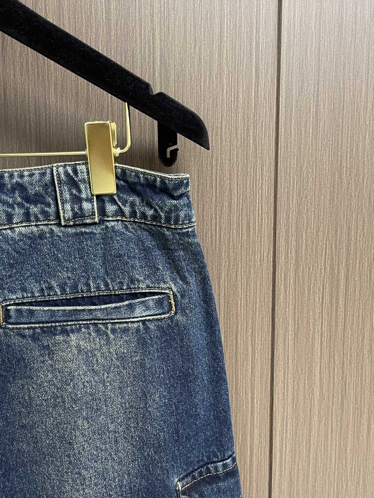 PRA* Denim cargo jeans