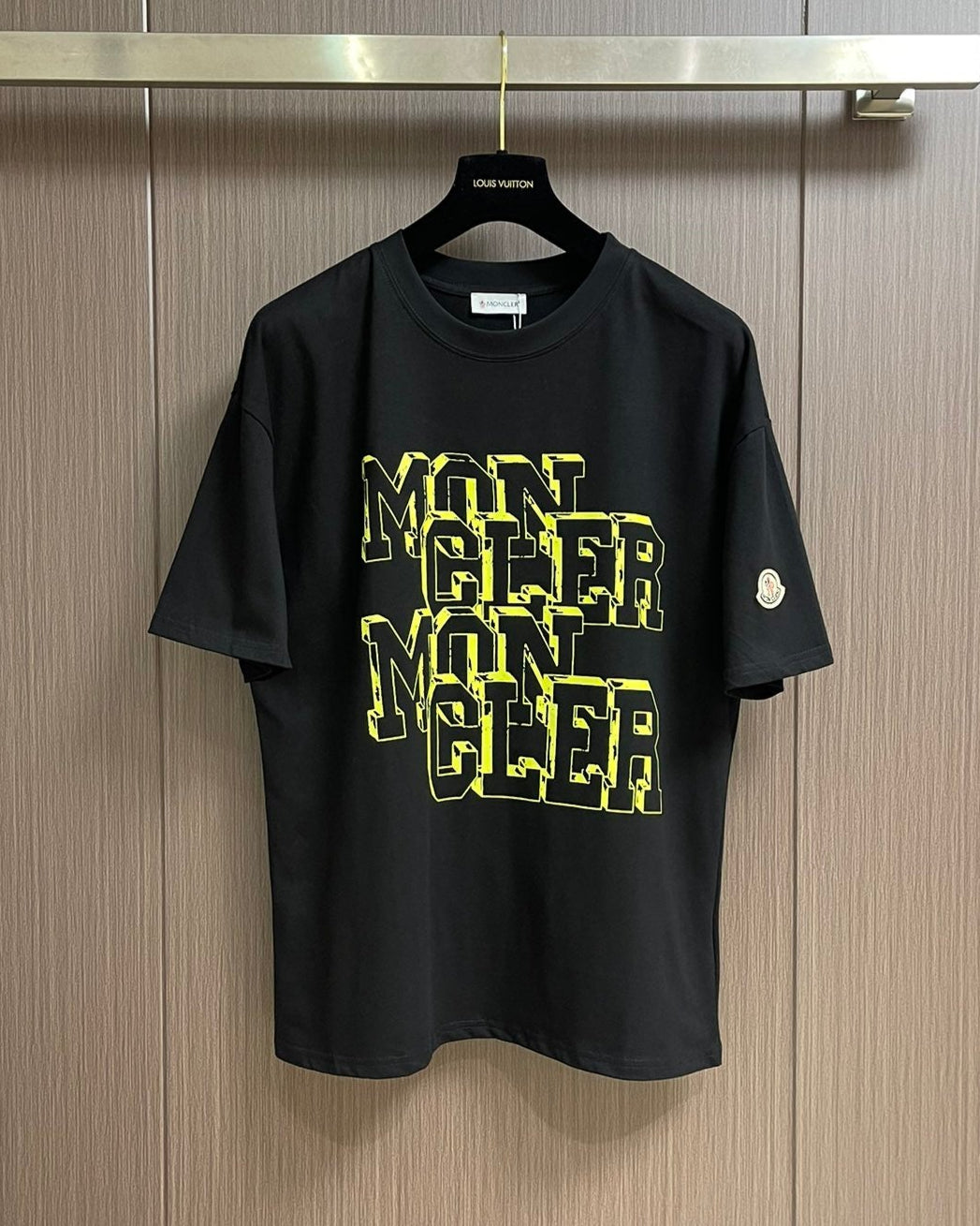 MONCL* Logo Motif Cotton T-Shirt