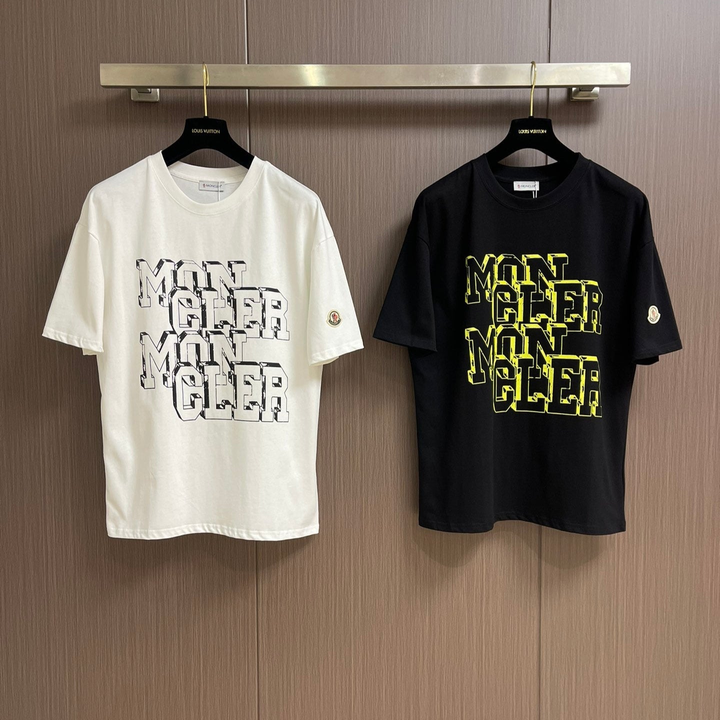 MONCL* Logo Motif Cotton T-Shirt