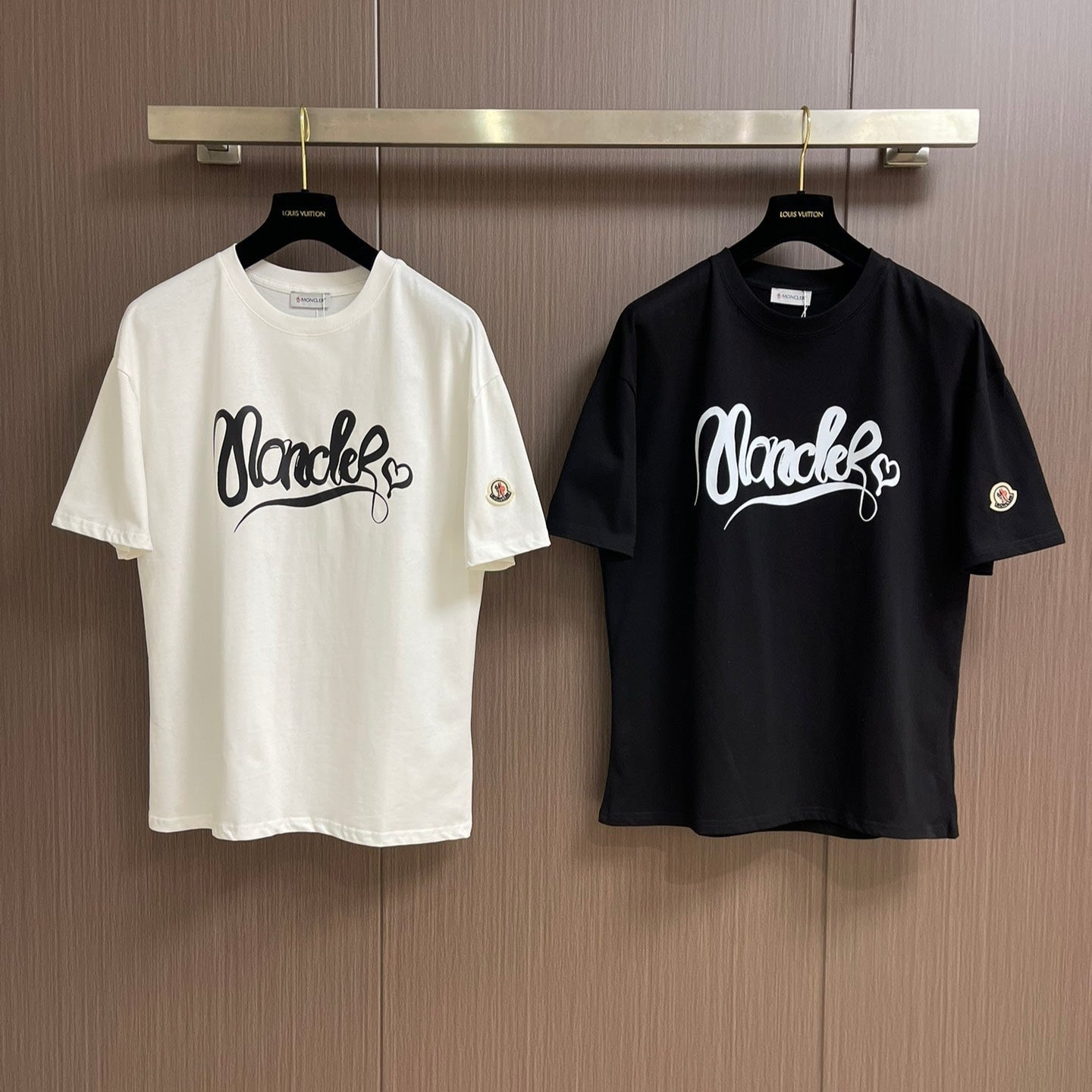 MONCL* Calligraphy Logo Cotton T-Shirt