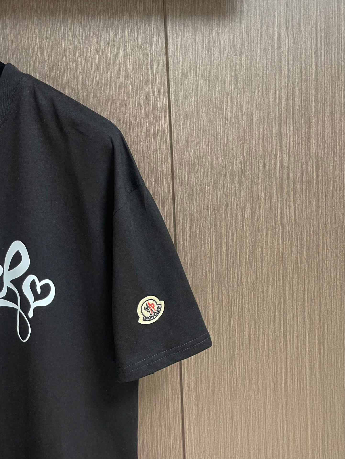 MONCL* Calligraphy Logo Cotton T-Shirt